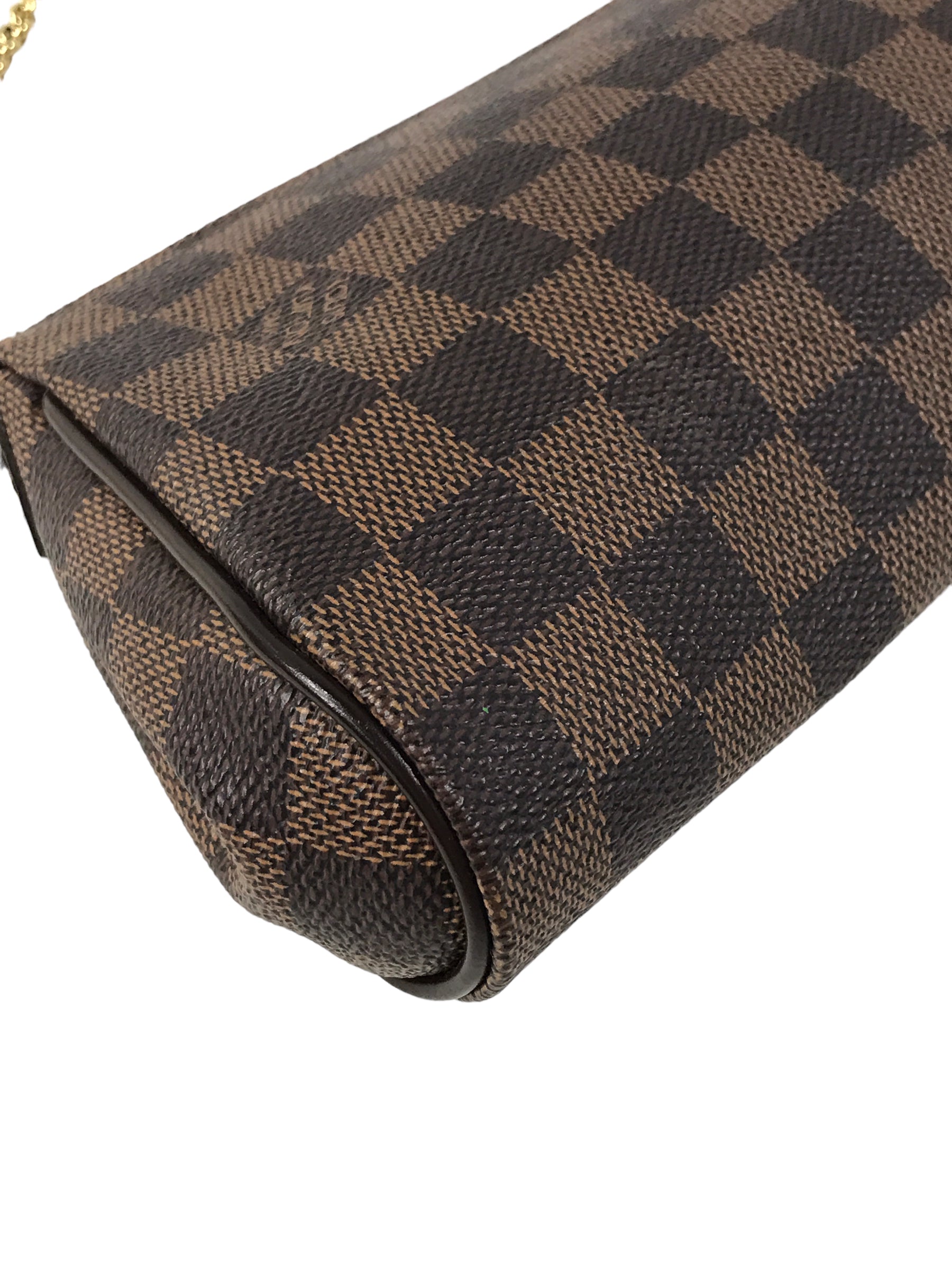 Monogram Damier Ebene Coated Canvas Eva Clutch w/GHW