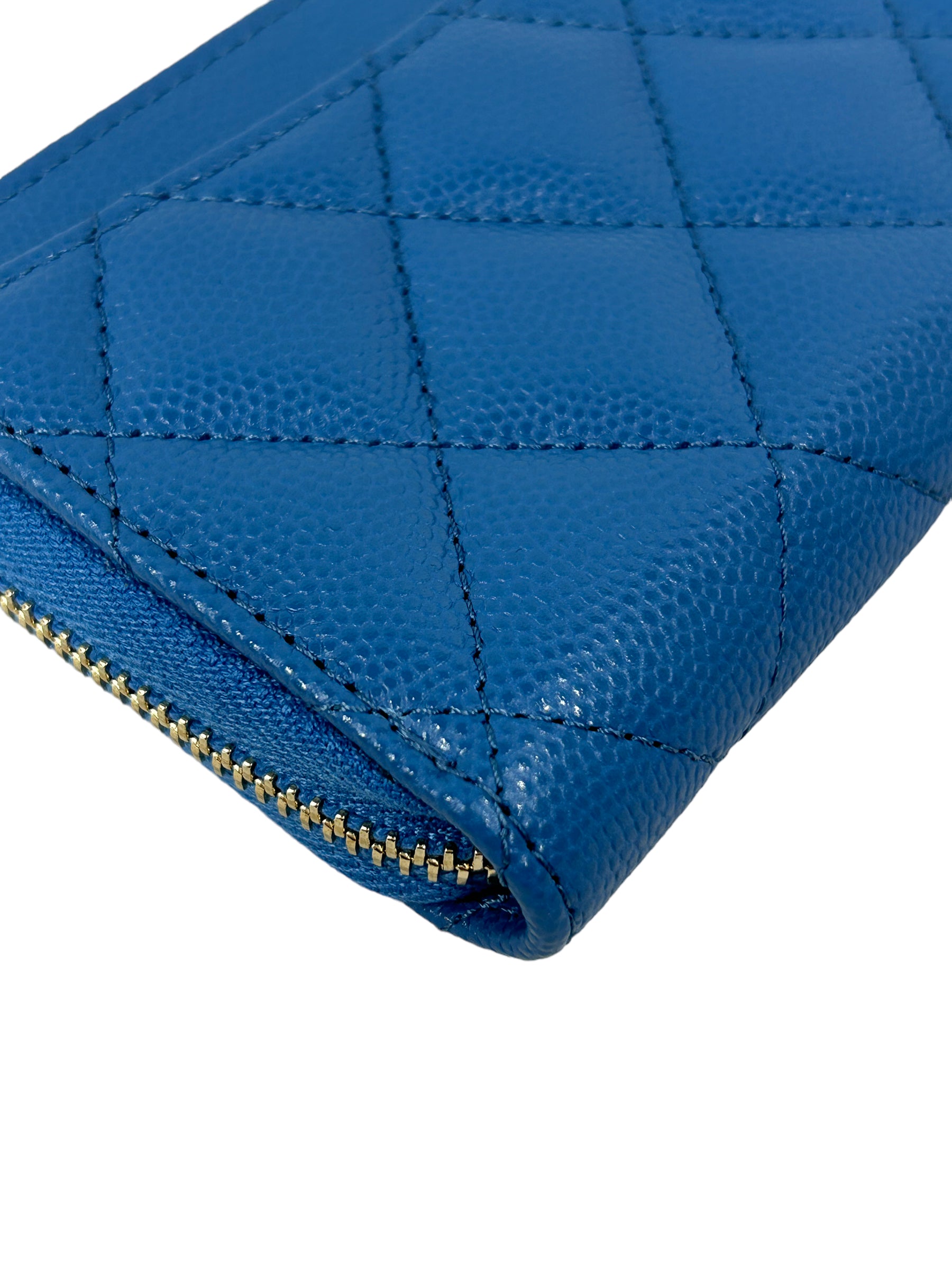 Blue Caviar Quilted Card Coin Pouch Wallet w/GHW