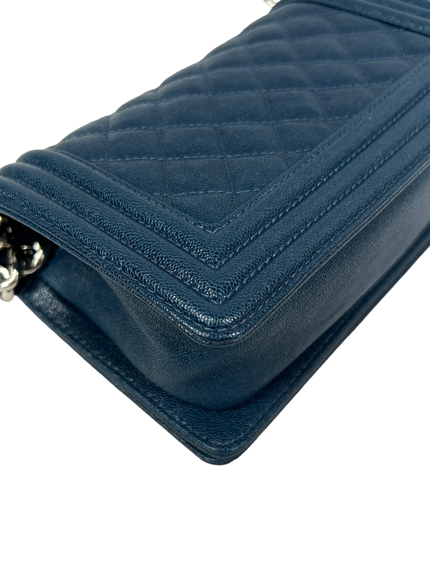 Blue Caviar Quilted Small Boy Bag w/SHW