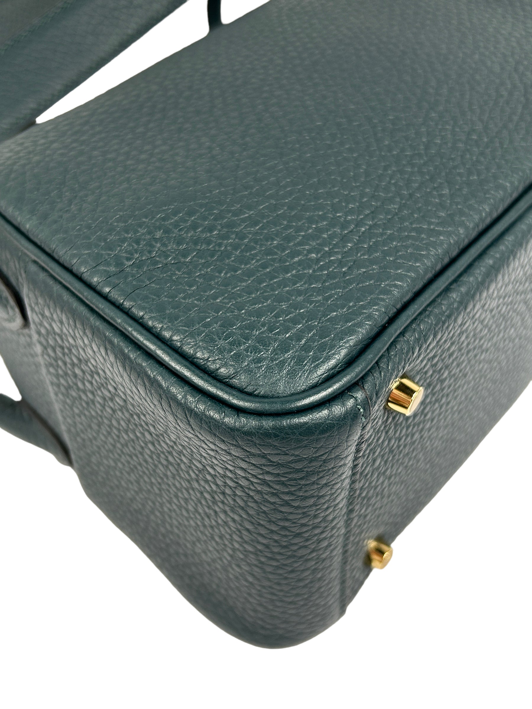 Vert Cypress Clemence leather Mini Lindy w/GHW