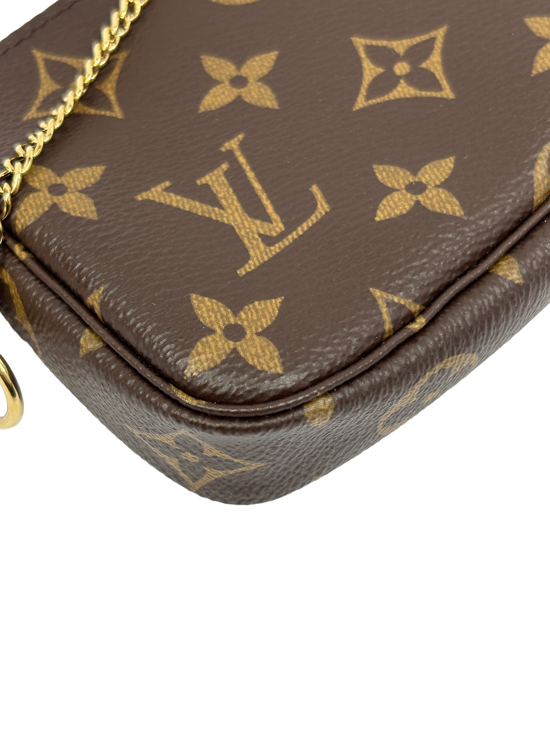 Monogram Coated Canvas Mini Pochette Accessories w/GHW