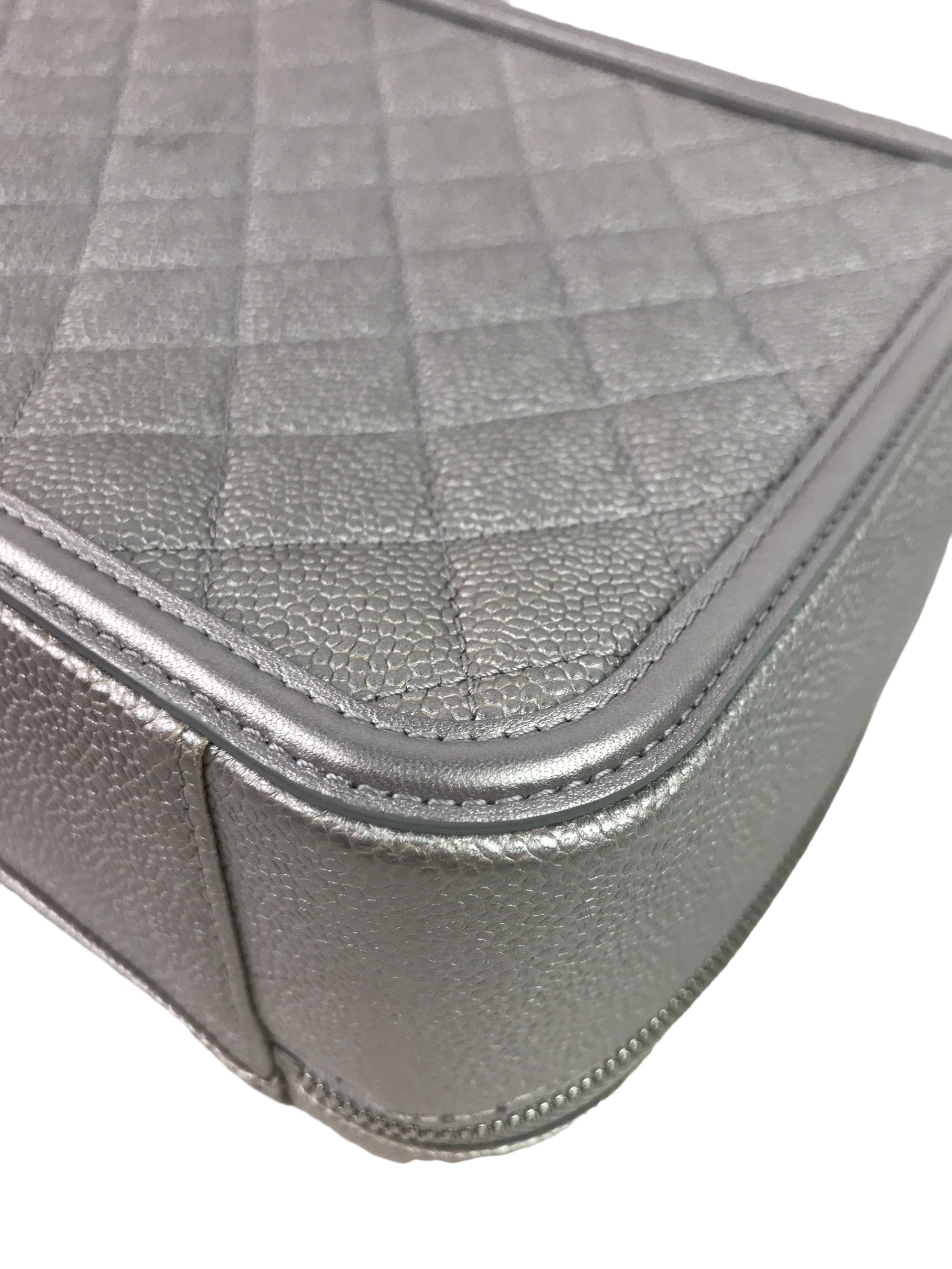 Caviar Silver Large CC Vanity Case Bag W/SHW