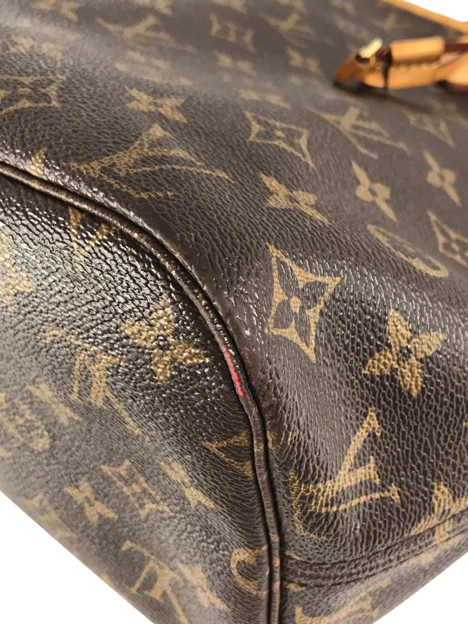 Monogram Neverfull MM Tote Bag w/GHW
