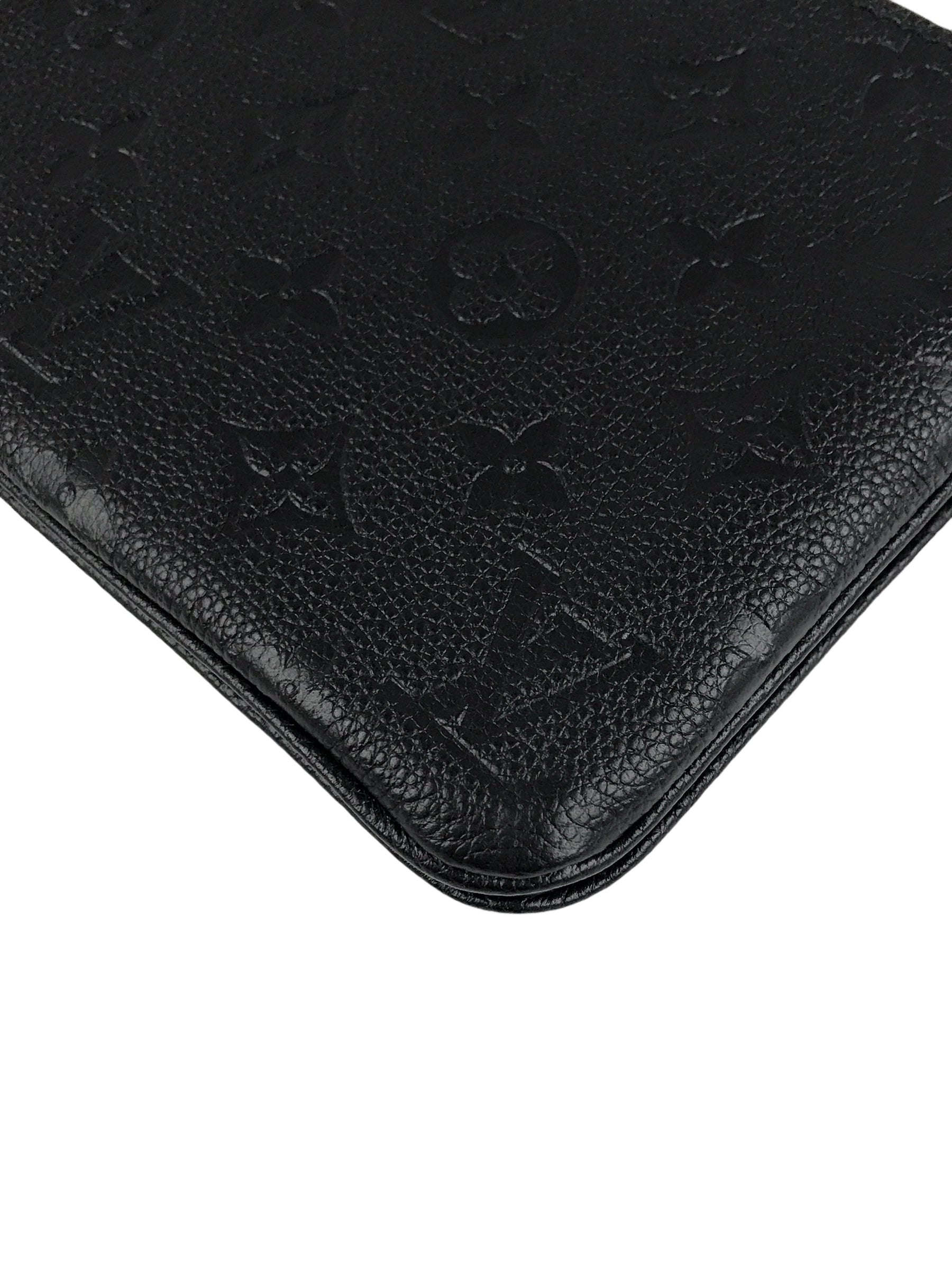 Black Monogram Empriente Leather Double Zip Pochette W/GHW