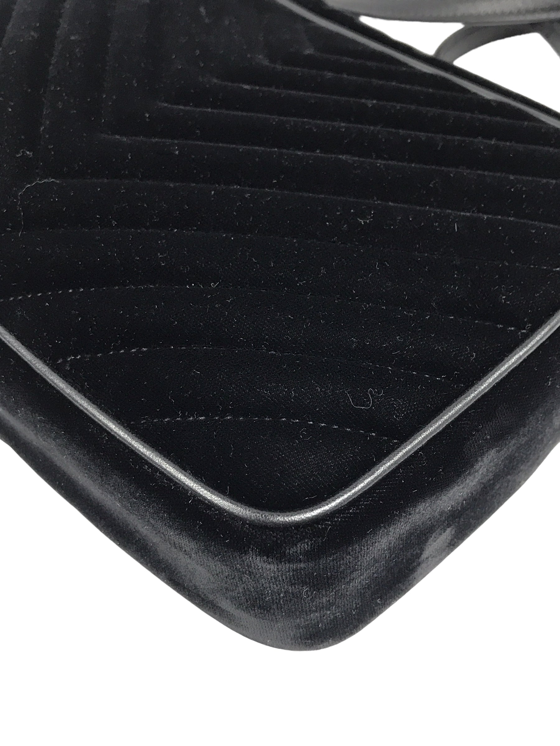 Black Medium Lou YSL Velvet Camera Bag w/AGHW