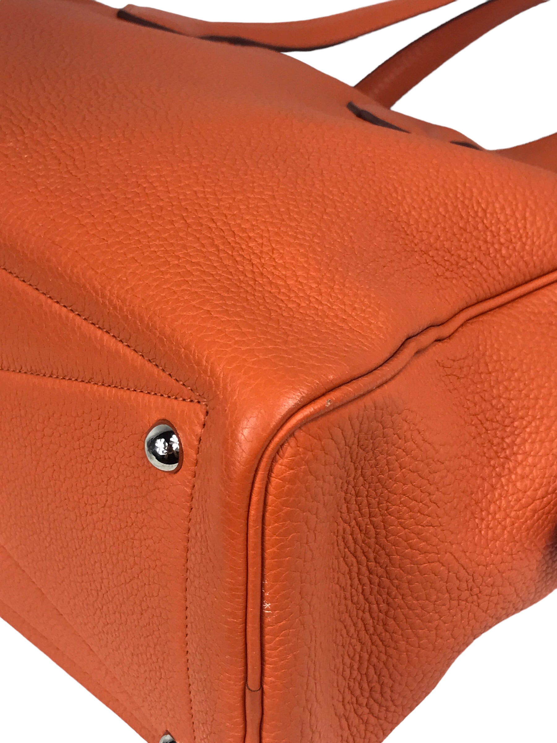 Orange Clemence Victoria Shoulder Bag W/PHW