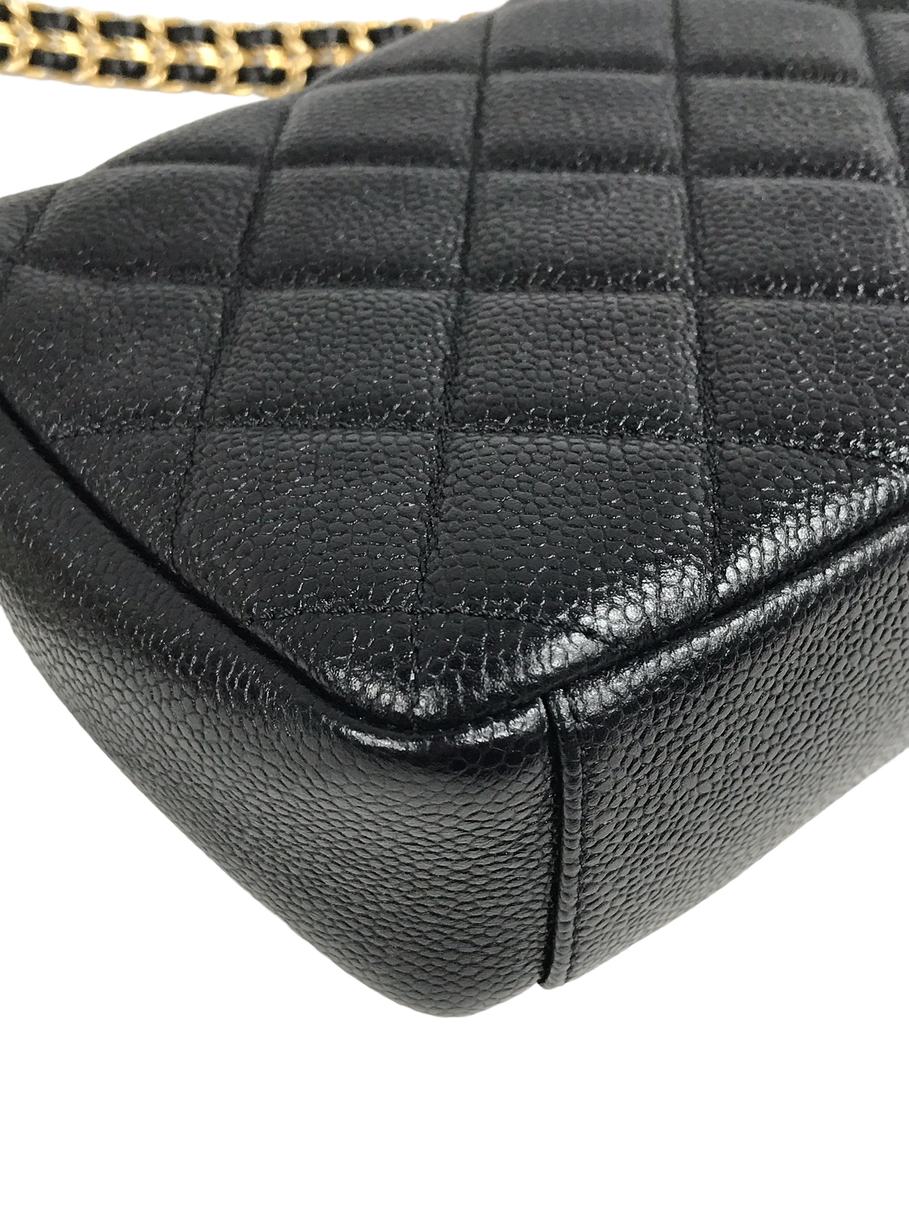 Black Caviar Quilted Mini Medallion Single Flap w/AGHW- ON LAYAWAY