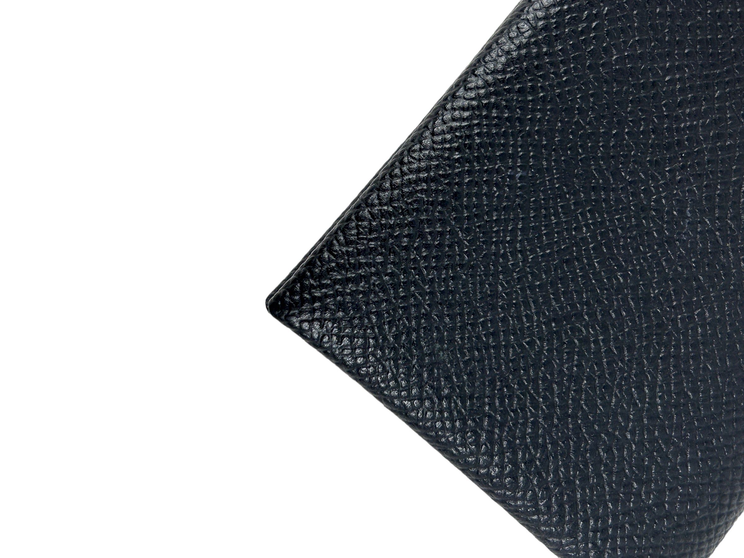 Black Epsom Leather Calvi Card Holder w/PHW
