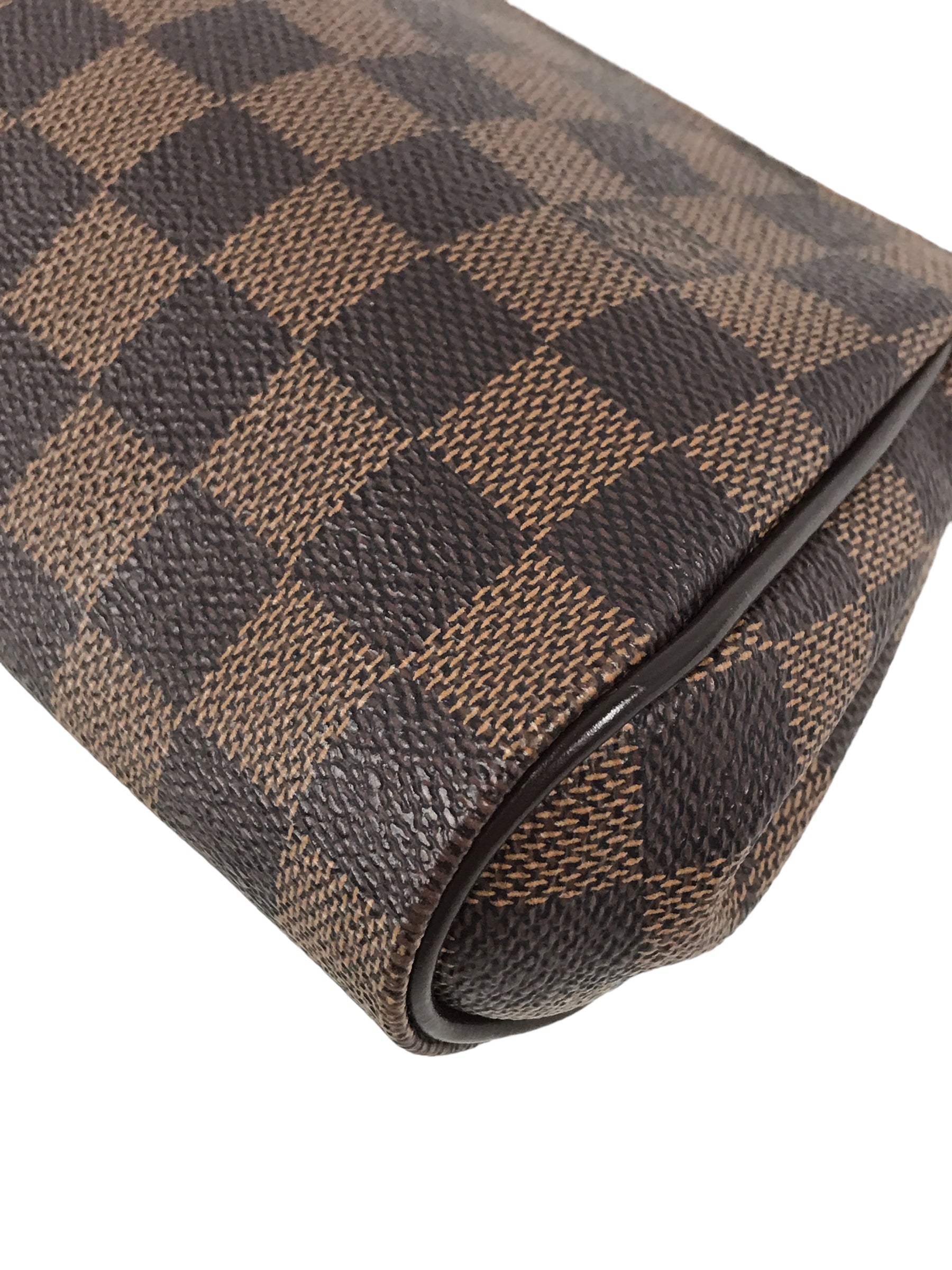 Monogram Damier Ebene Coated Canvas Eva Clutch w/GHW