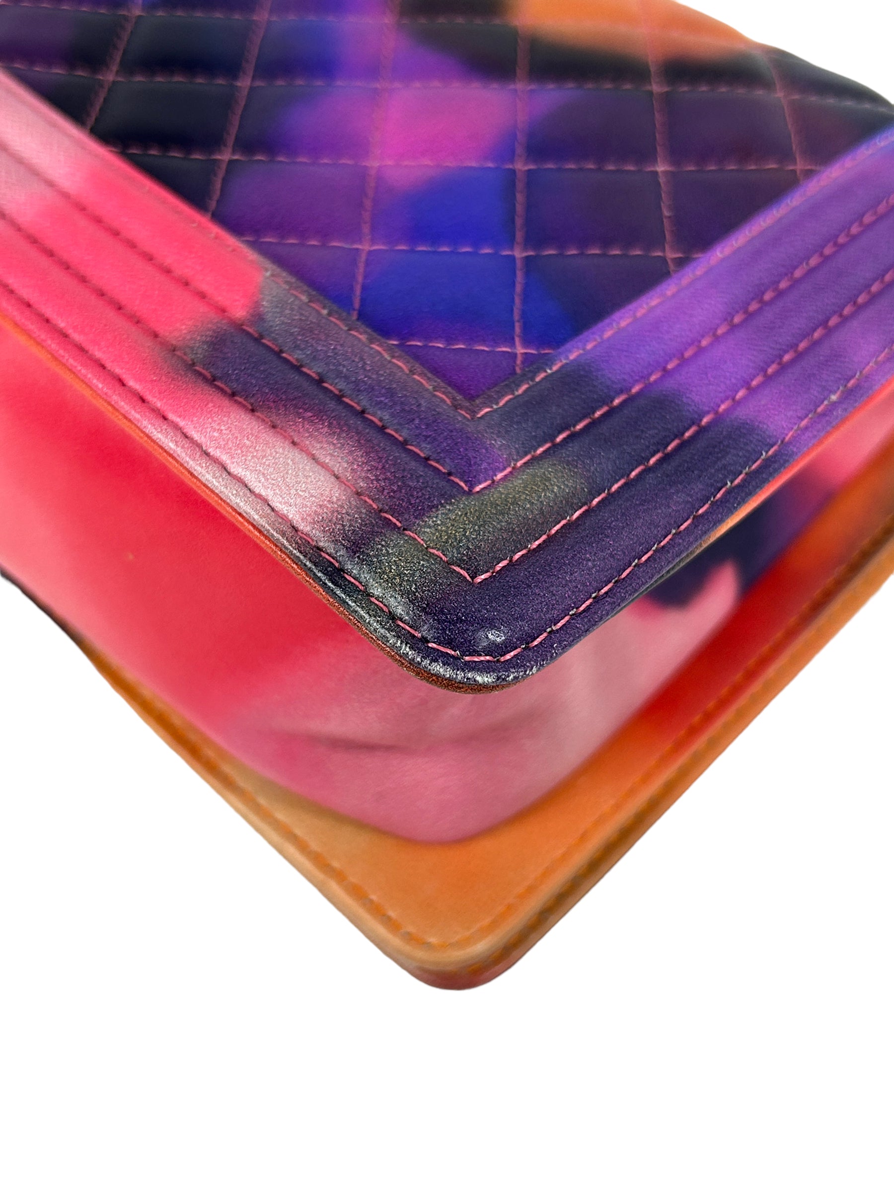 CC 15S2 Multicolor Lambskin Leather Medium Boy Bag w/SHW