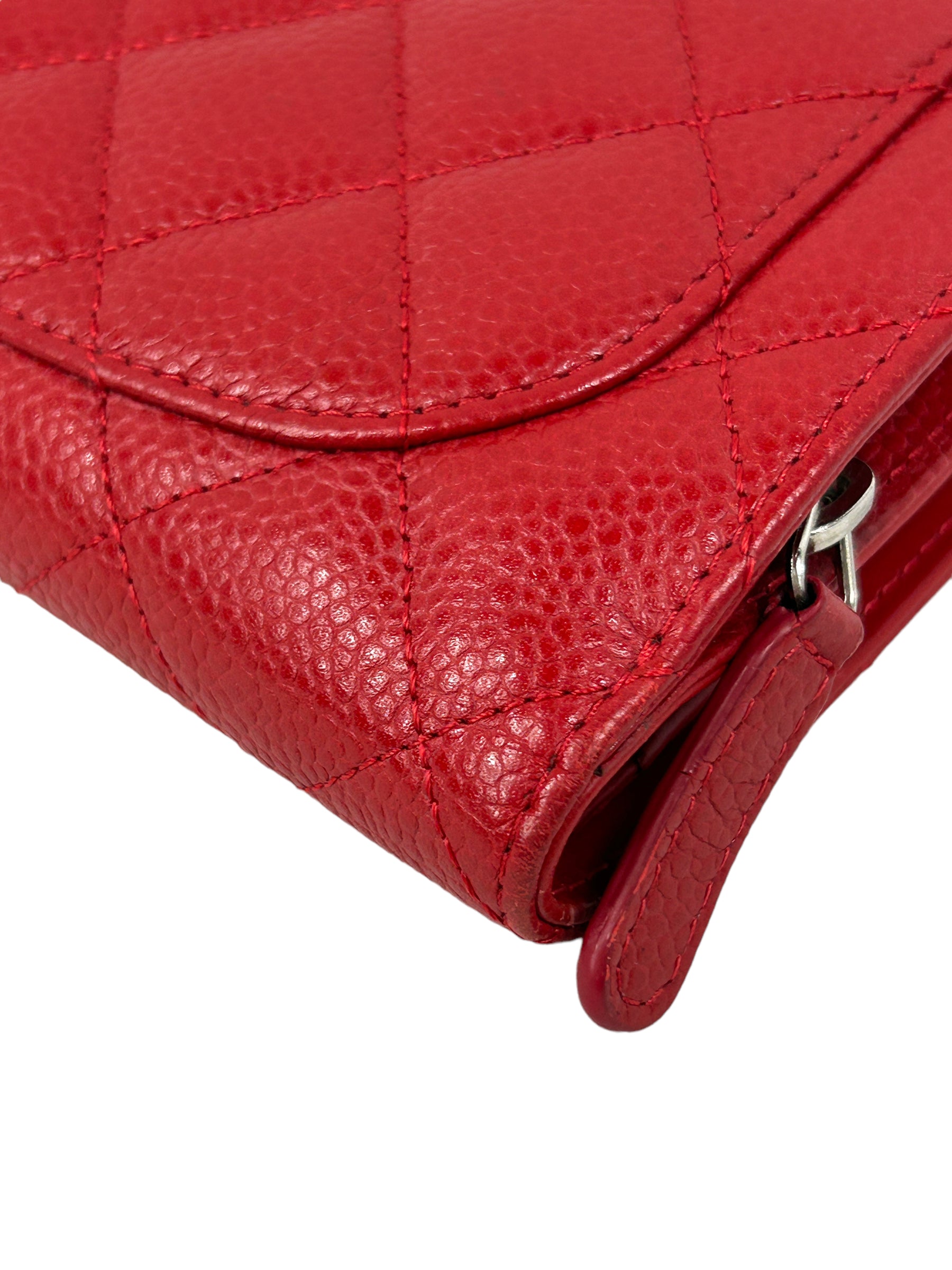 Red Caviar Bifold French Wallet w/SHW