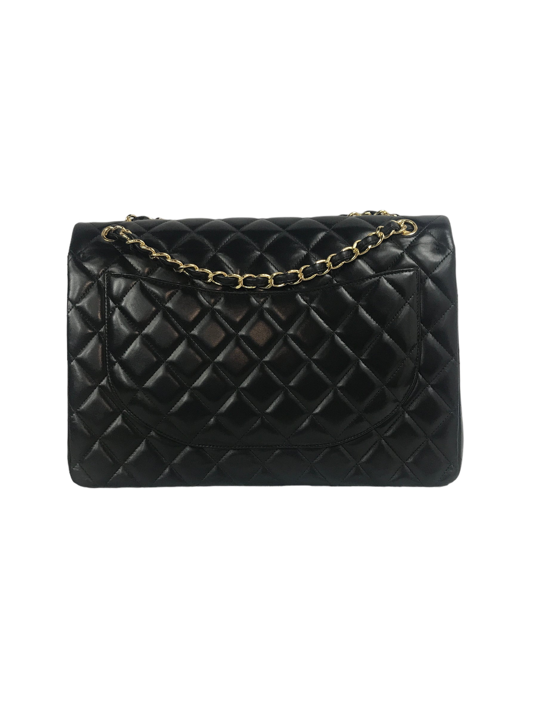 Black Quilted Lambskin Maxi w/GHW