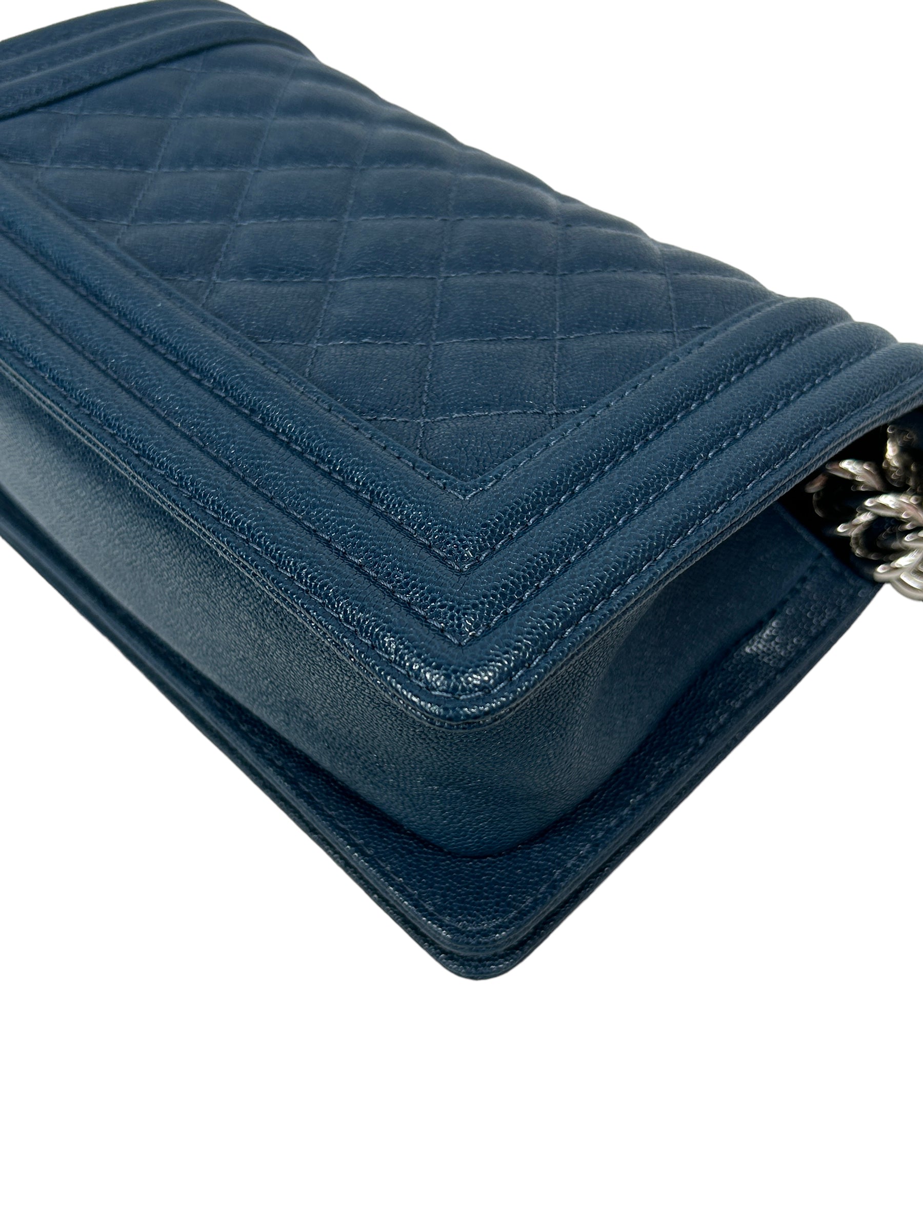 Blue Caviar Quilted Small Boy Bag w/SHW