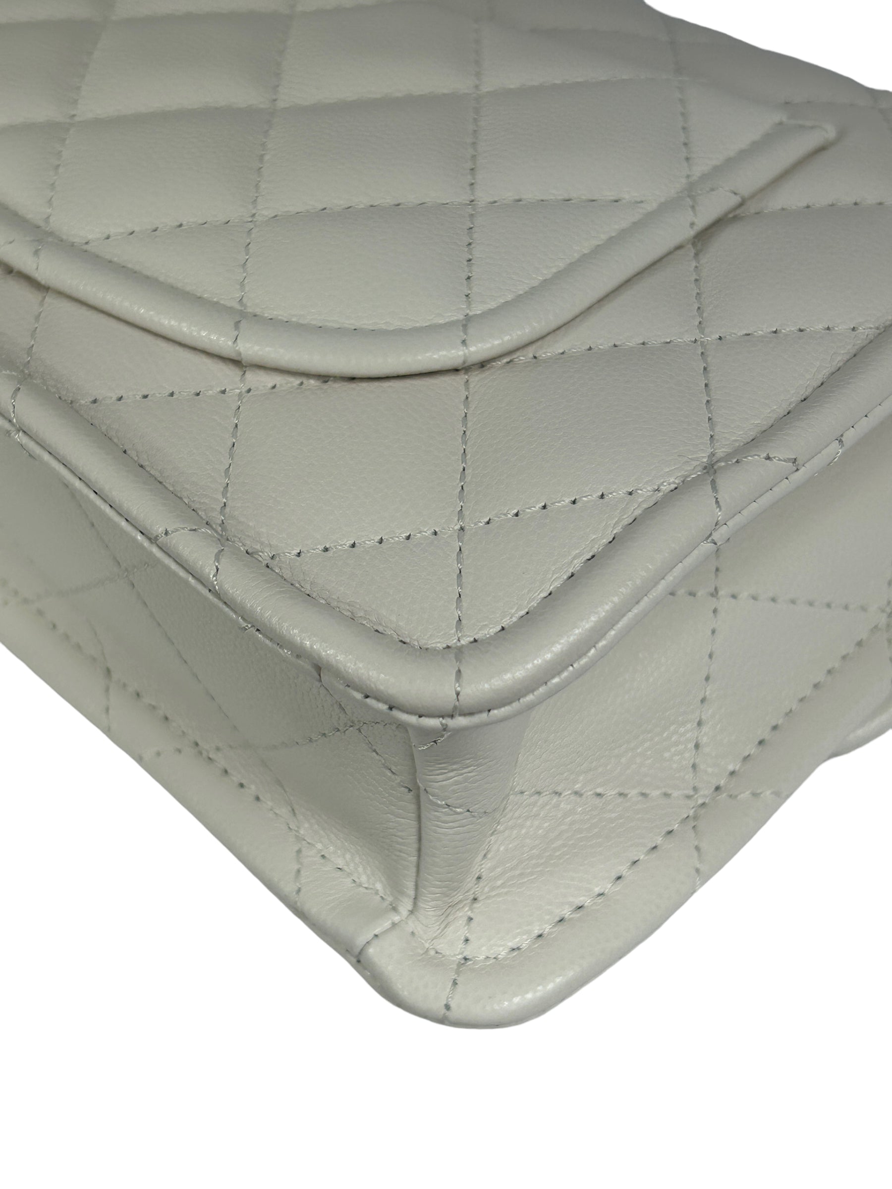 White Caviar CC Timeless Flap Bag w/AGHW
