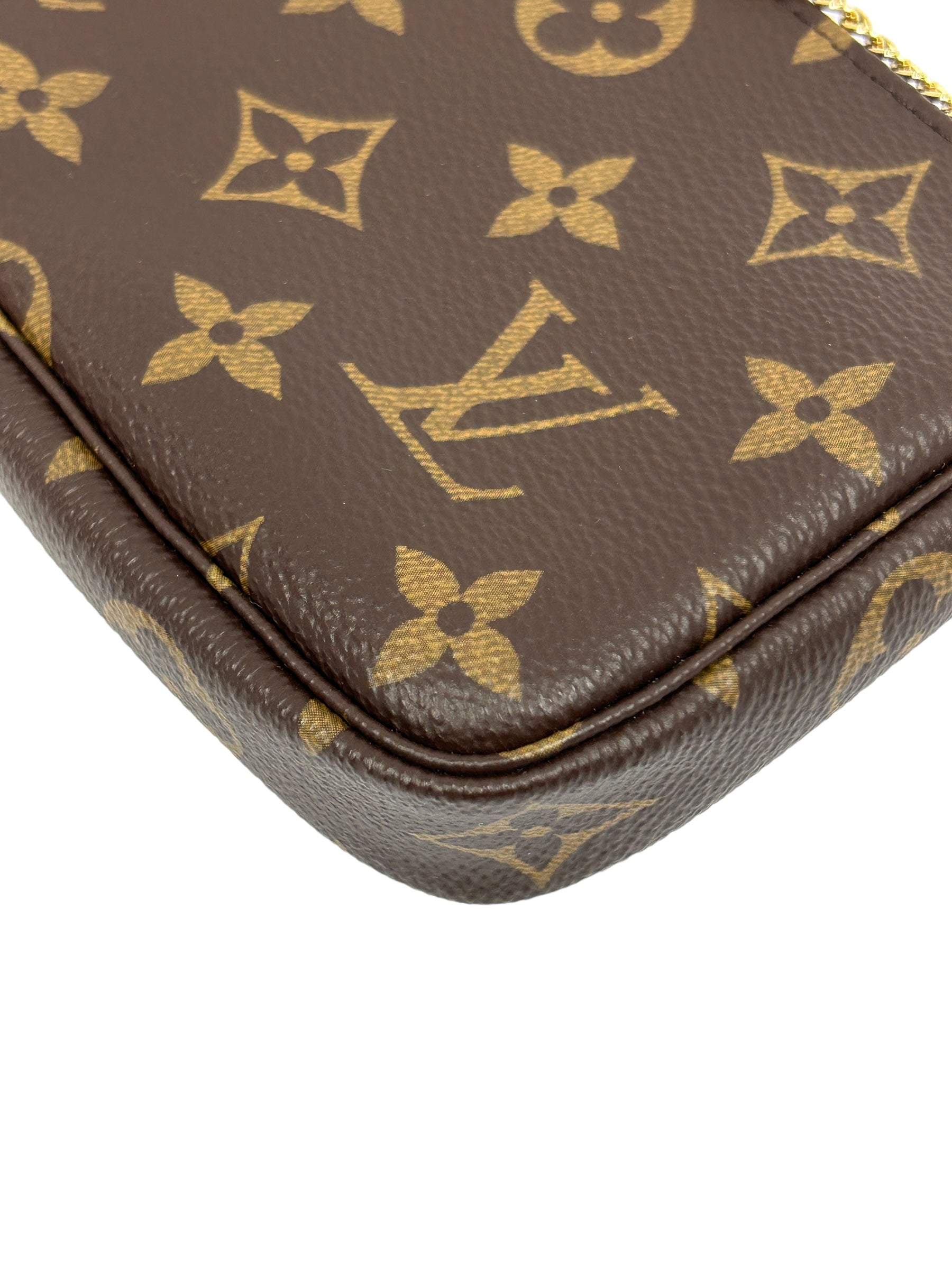 Monogram Coated Canvas Mini Pochette Accessories w/GHW