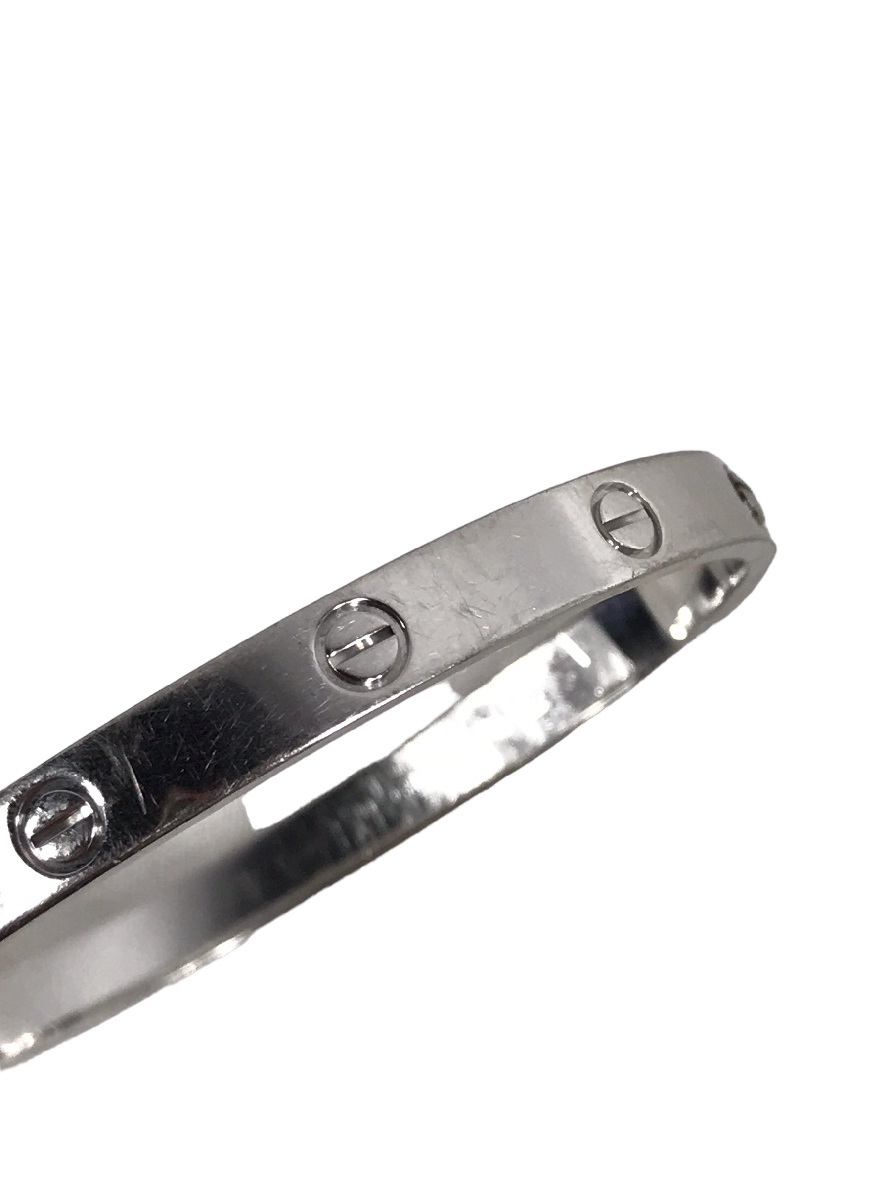 White Gold Love Bangle