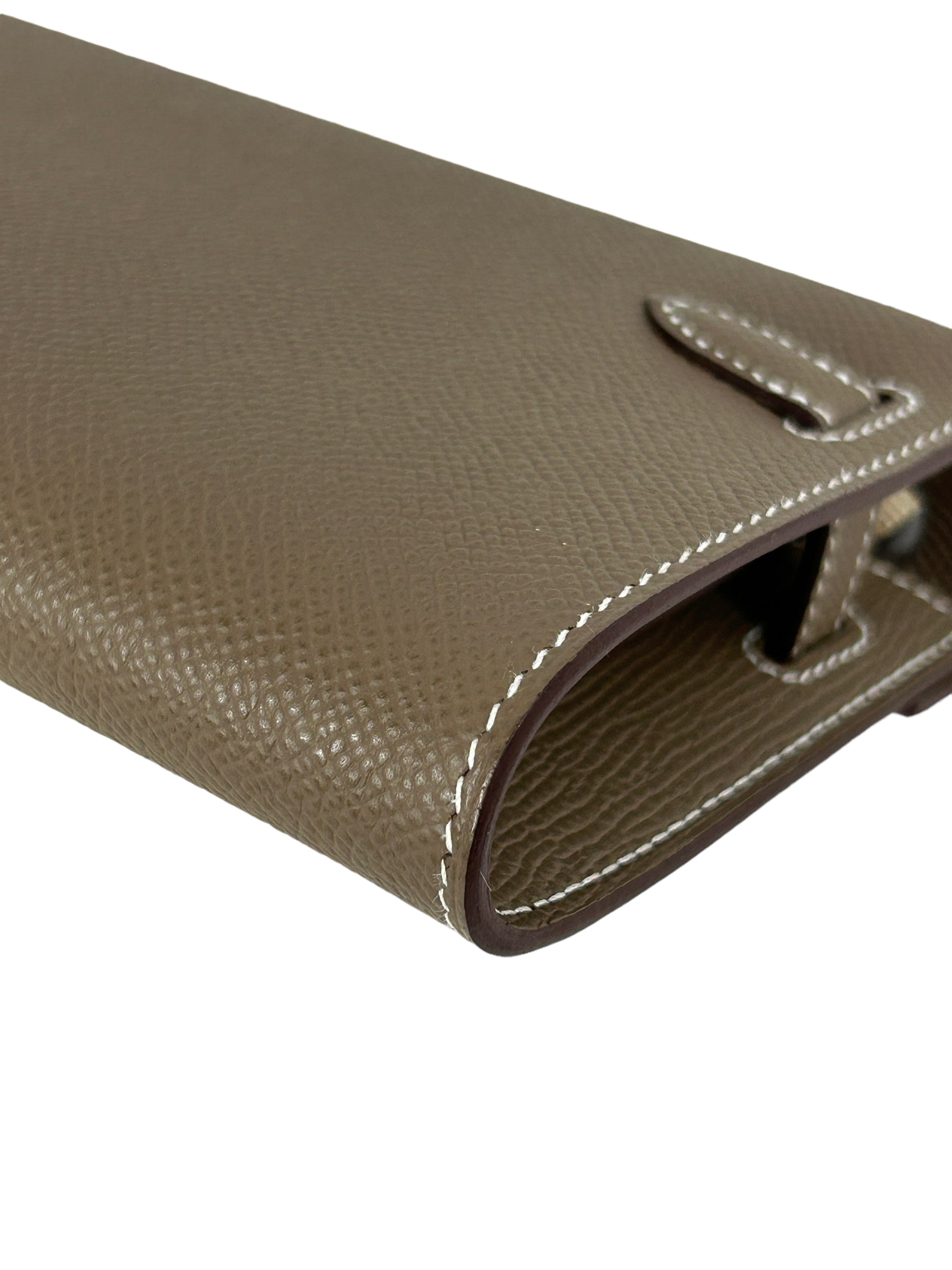 Etoupe Epsom Leather Kelly To Go Wallet w/GHW