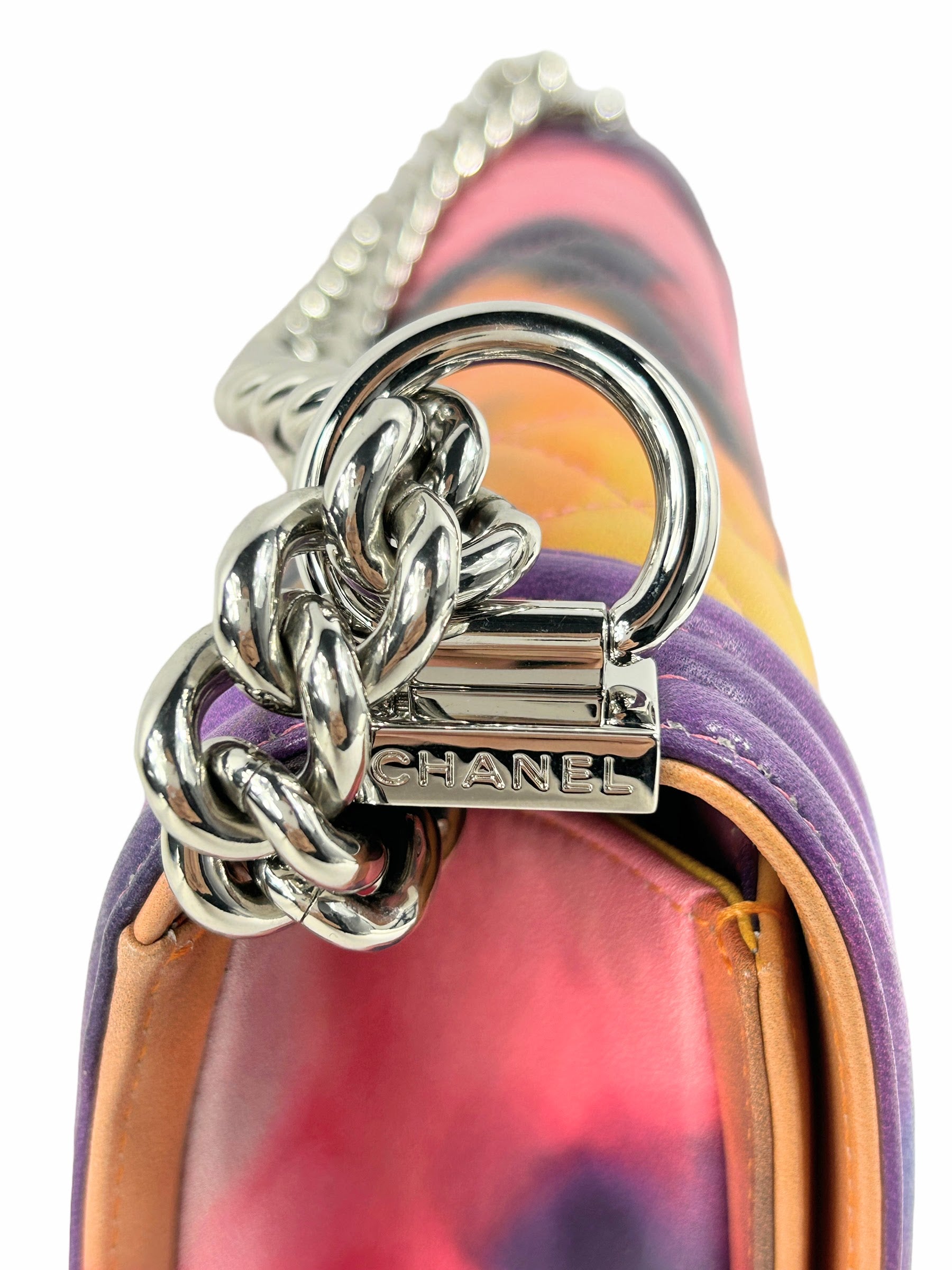 CC 15S2 Multicolor Lambskin Leather Medium Boy Bag w/SHW