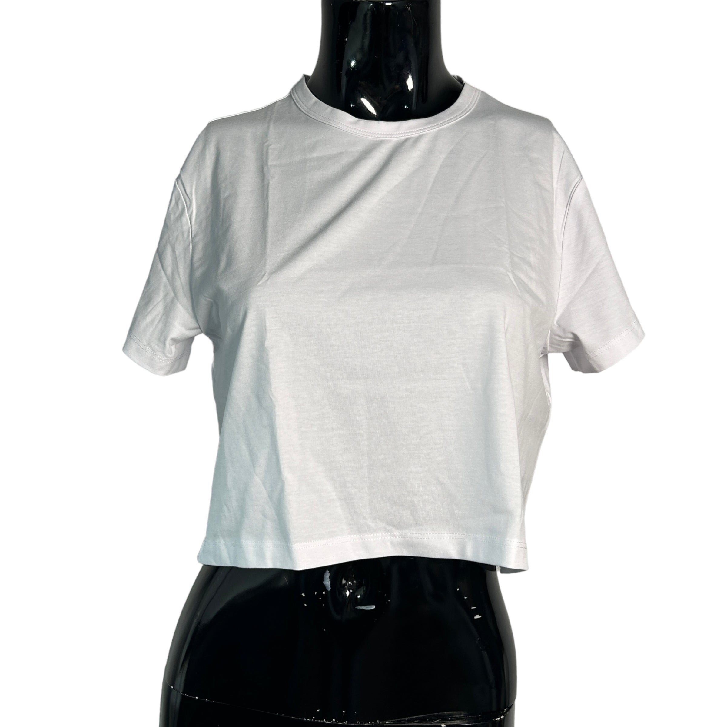 CUTS White Crop Short Sleeve Top