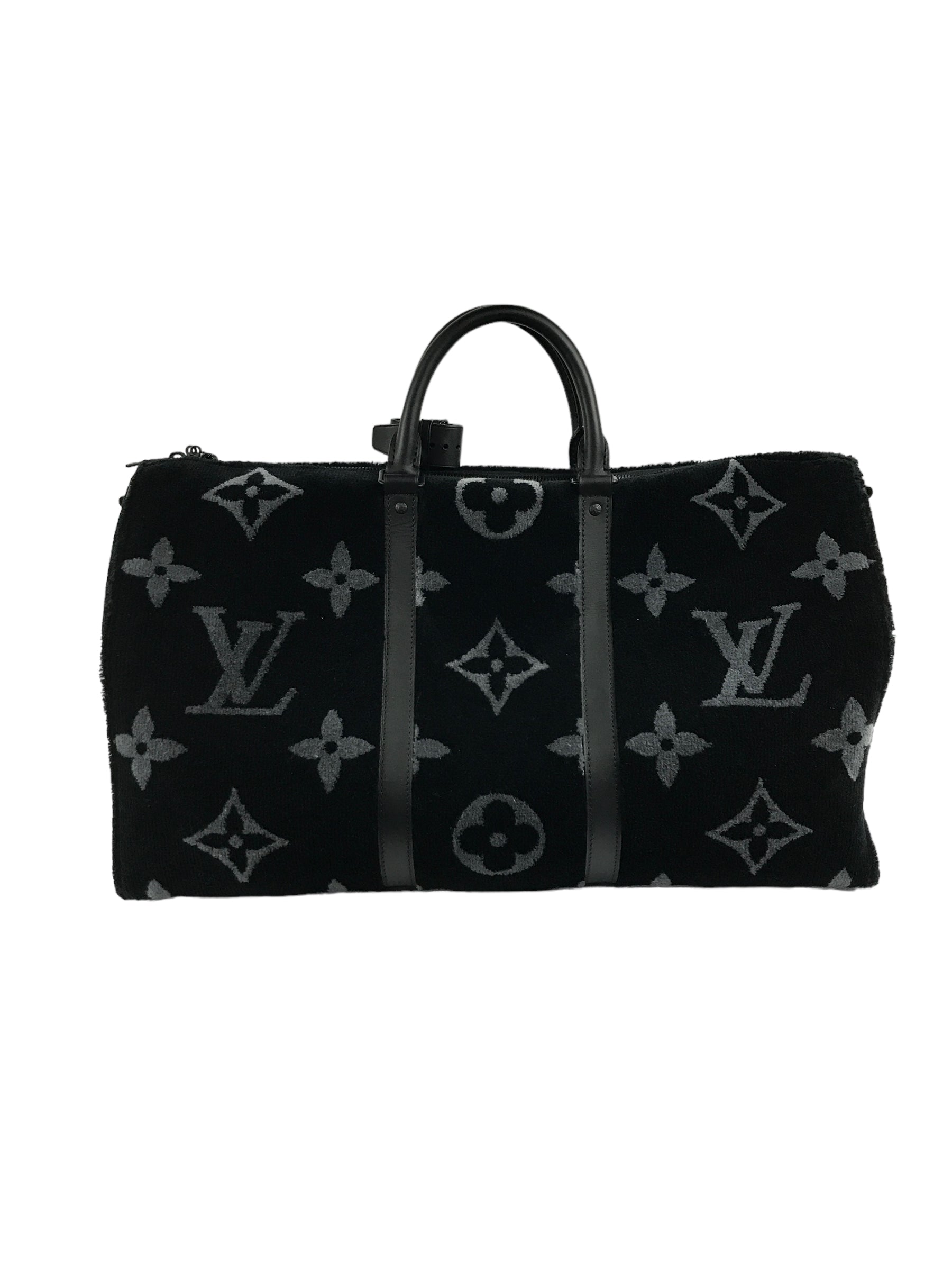 Multi Pocket Black Keepall Bandouliere Monogram Tuffetage 50 Duffel Bag w/MSBHW