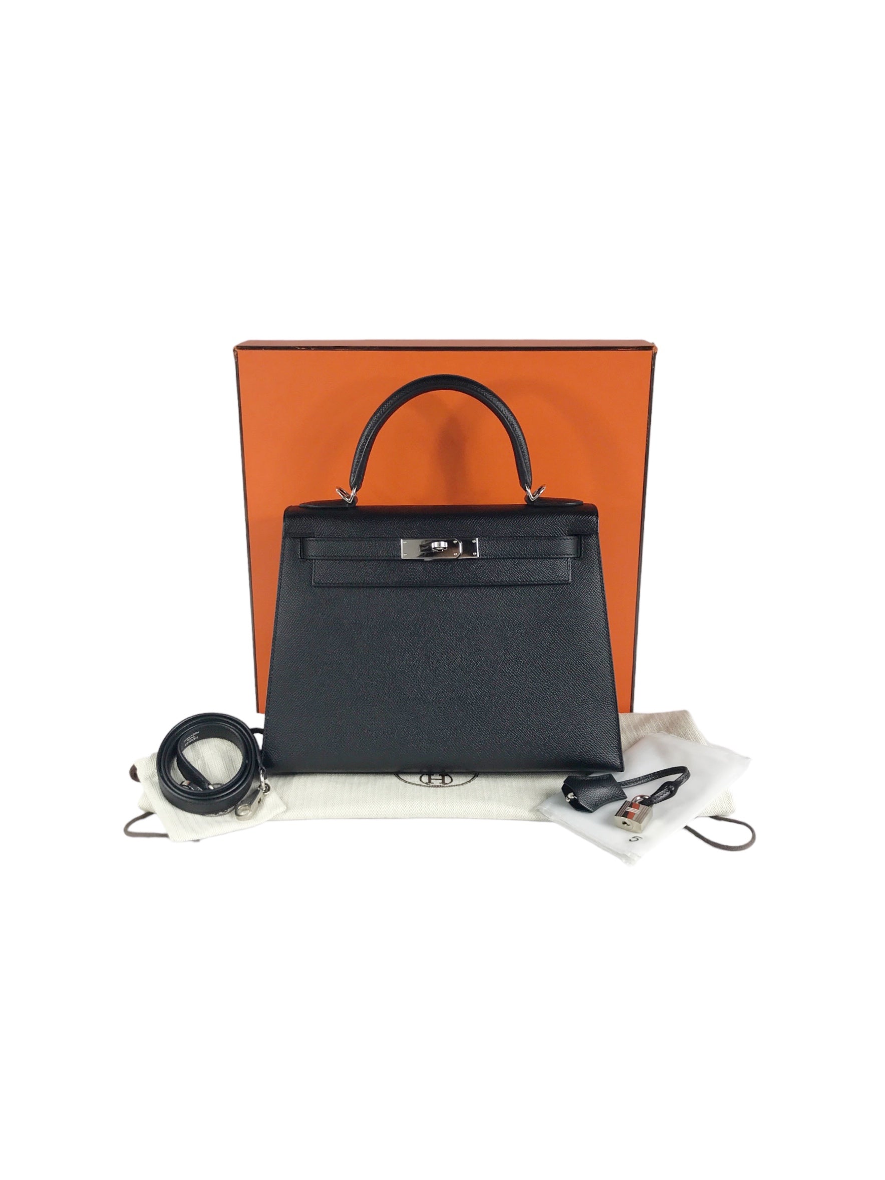 Black Epsom Sellier Kelly 28 w/ PHW