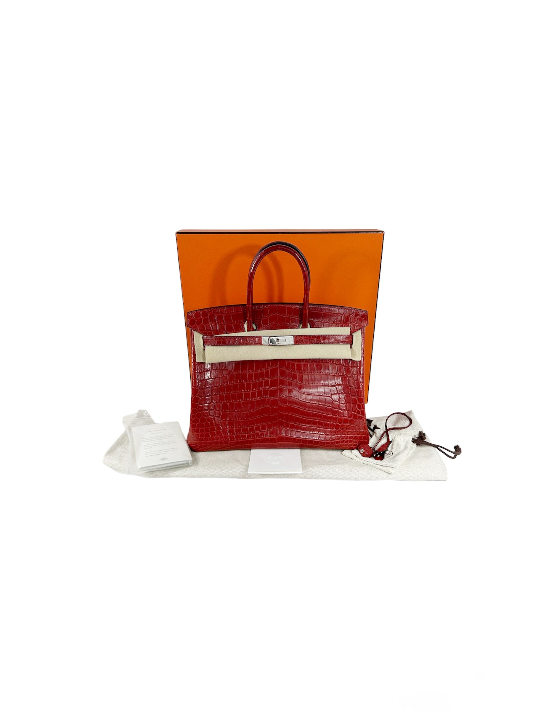 Red Matte Niloticus Crocodile Birkin 35 w/PHW