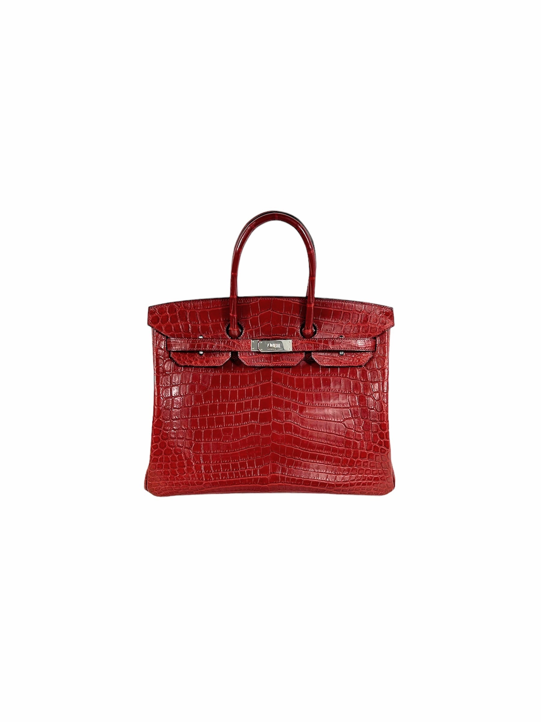 Red Matte Niloticus Crocodile Birkin 35 w/PHW