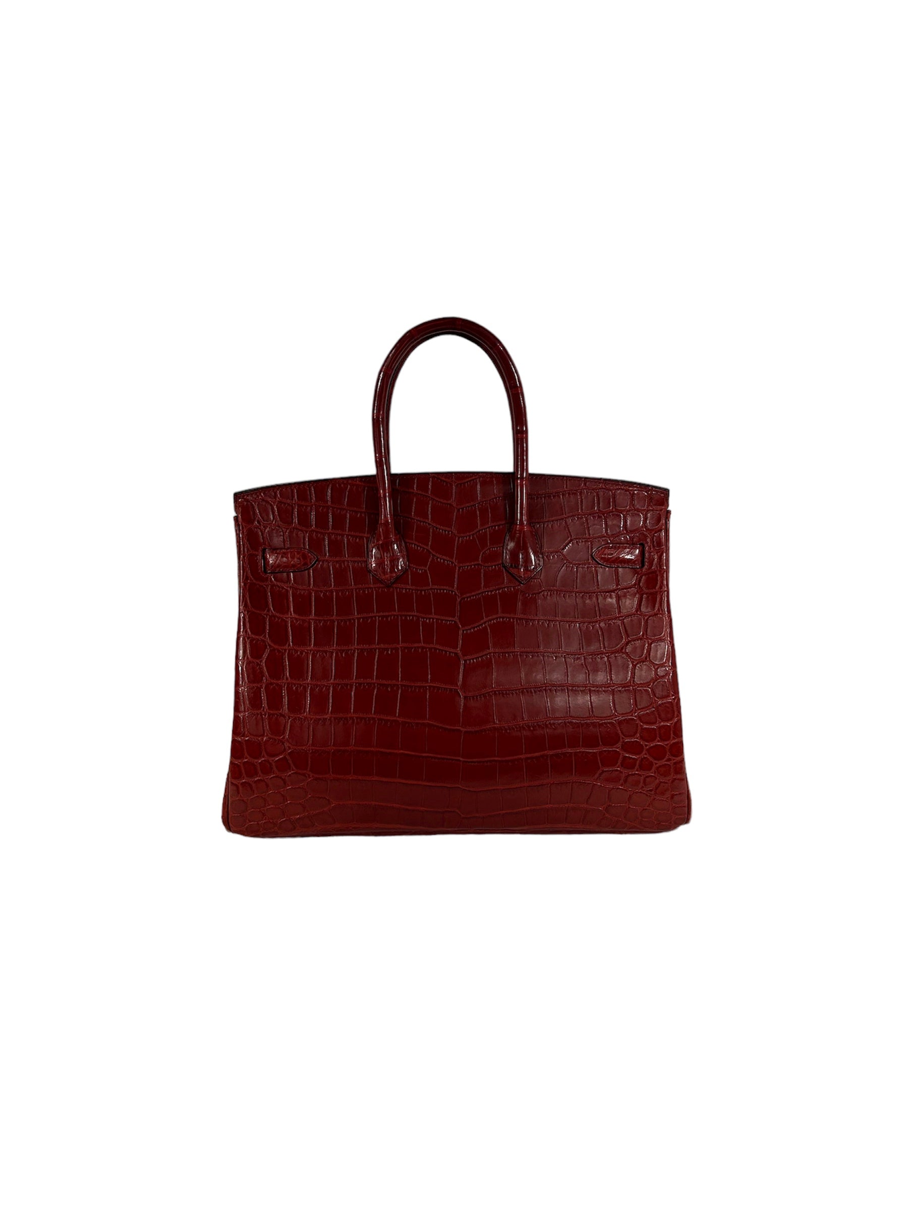 Red Matte Niloticus Crocodile Birkin 35 w/PHW