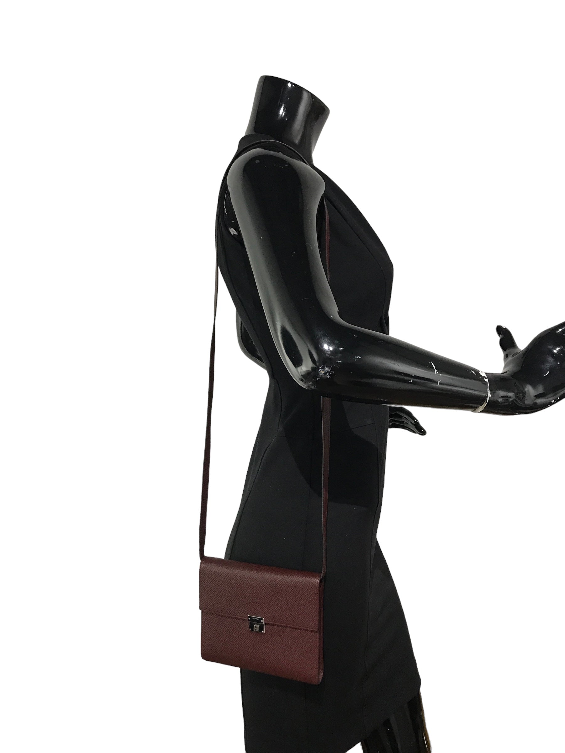 Burgundy Epsom Clic 16 Handbag W/PHW