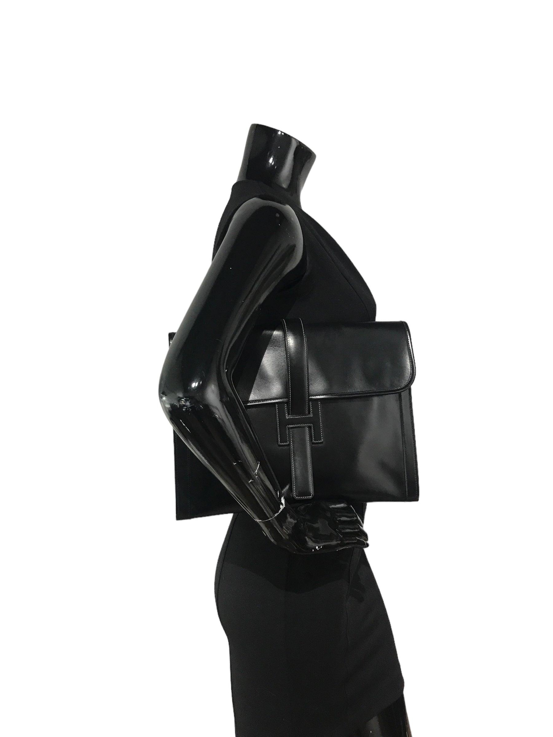 Black Box Calf Leather Portfolio Vintage Jige 34