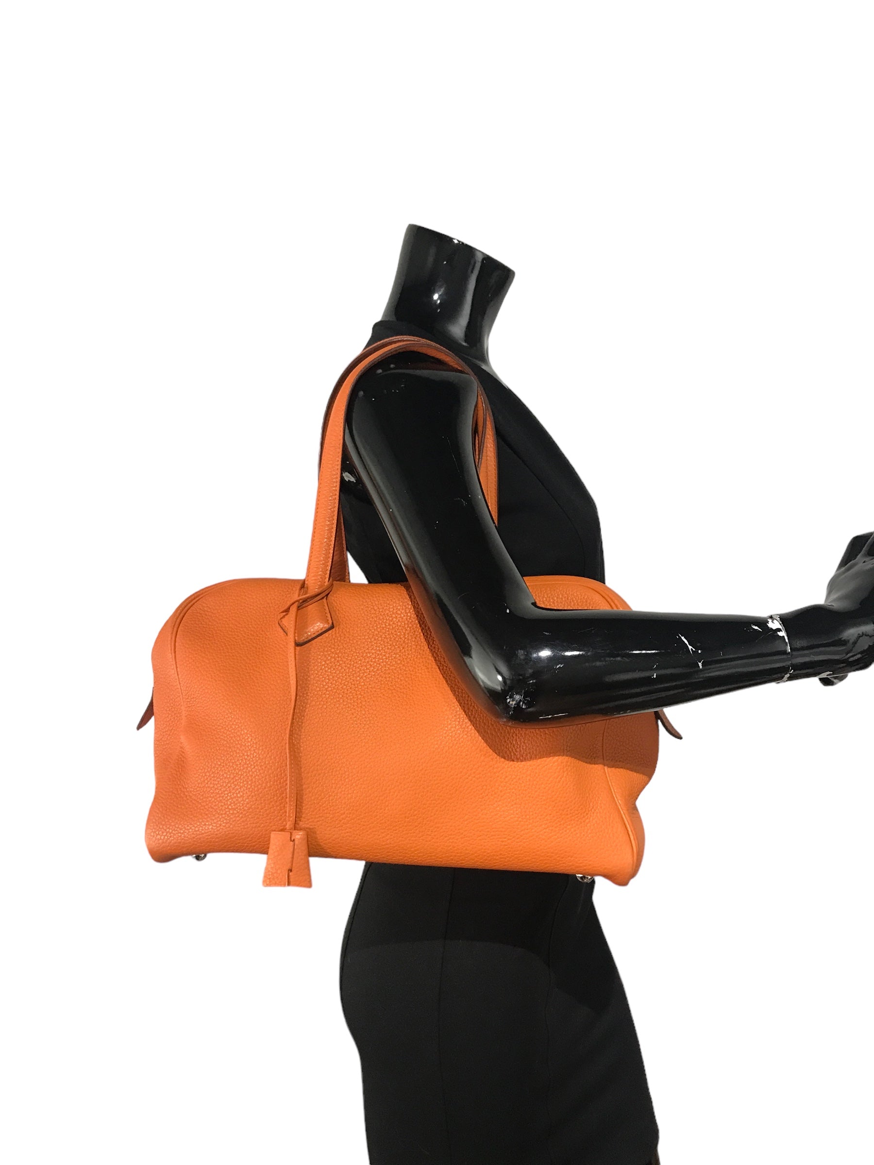 Orange Clemence Victoria Shoulder Bag W/PHW