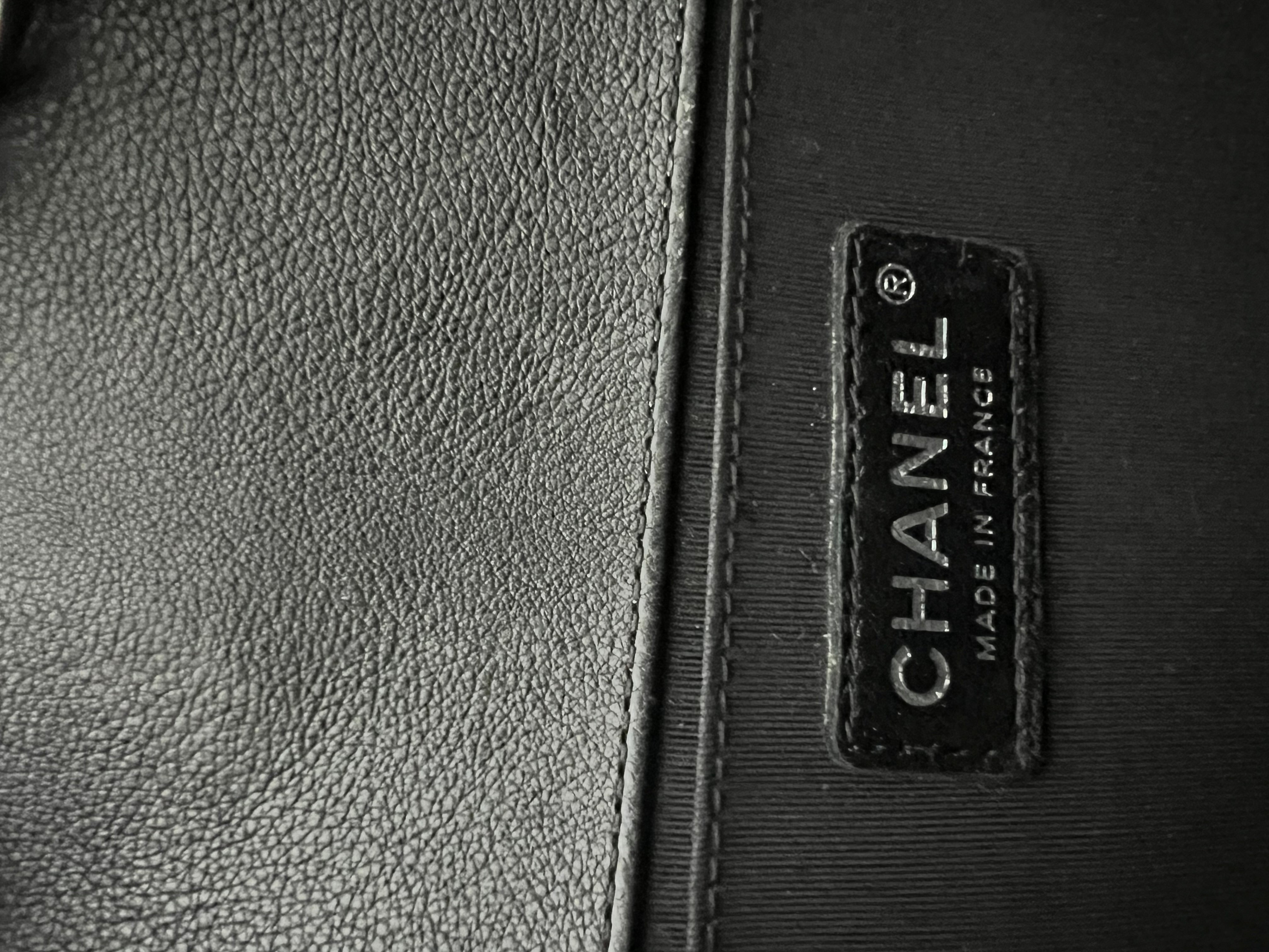 Black Calfskin Old Medium Boy Bag w/RHW