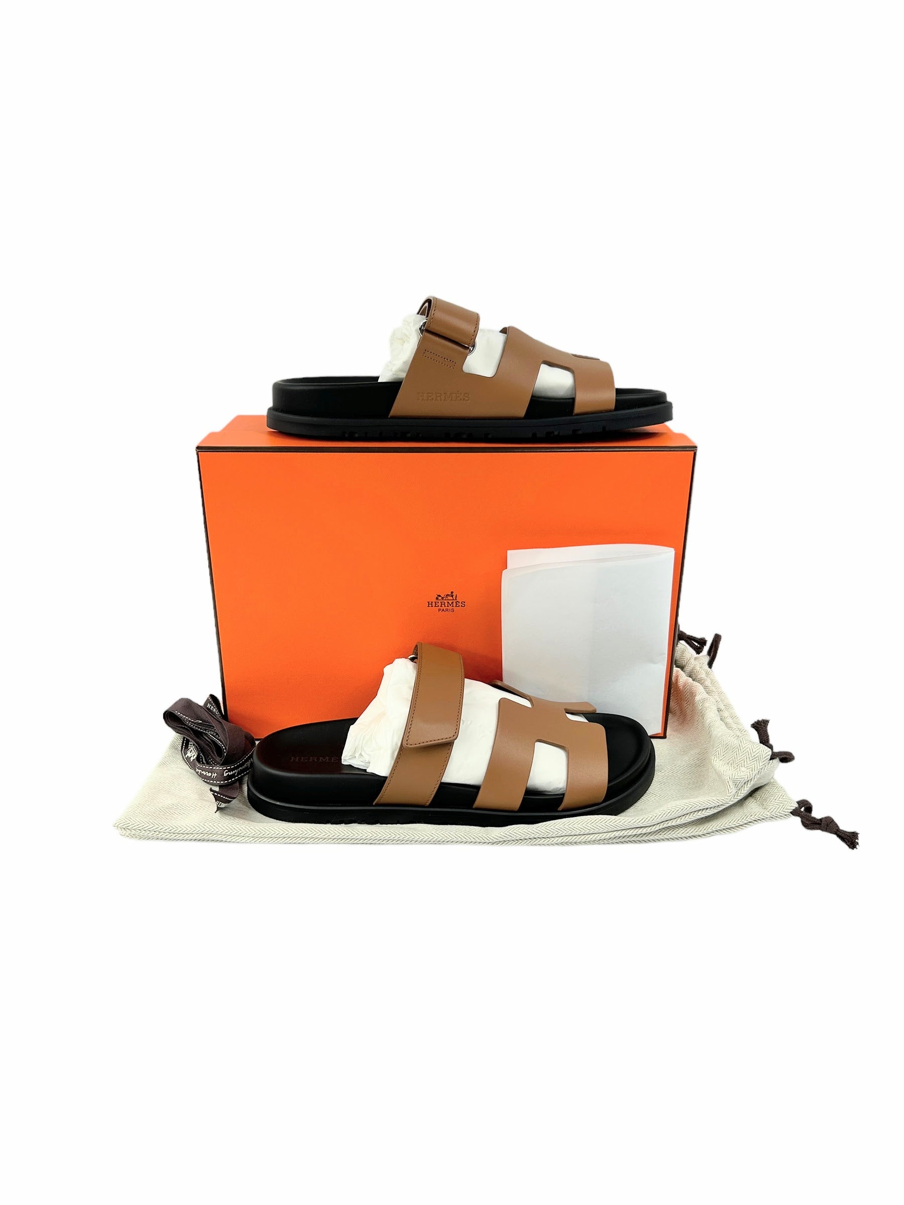 Naturel Calfskin Leather Chypre Sandals