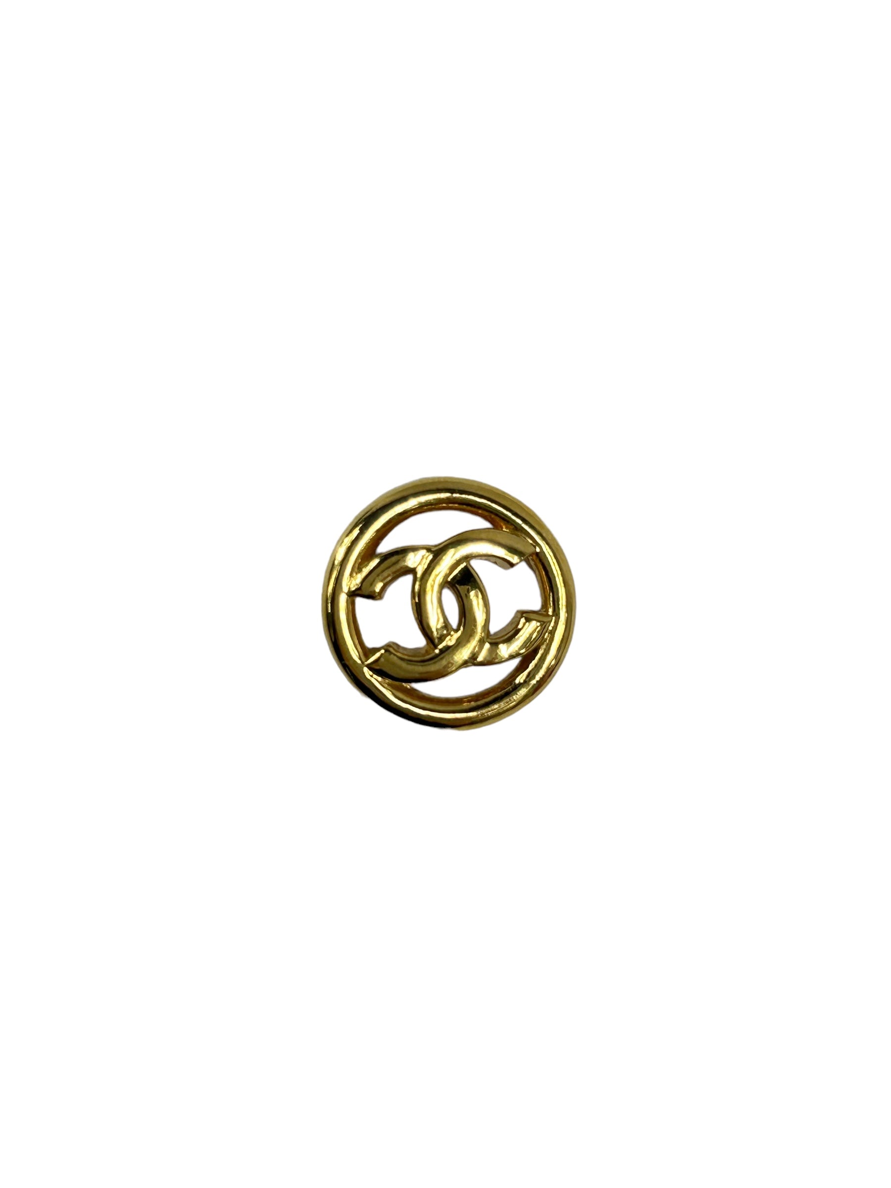 Gold Plated CC Circle Earrings