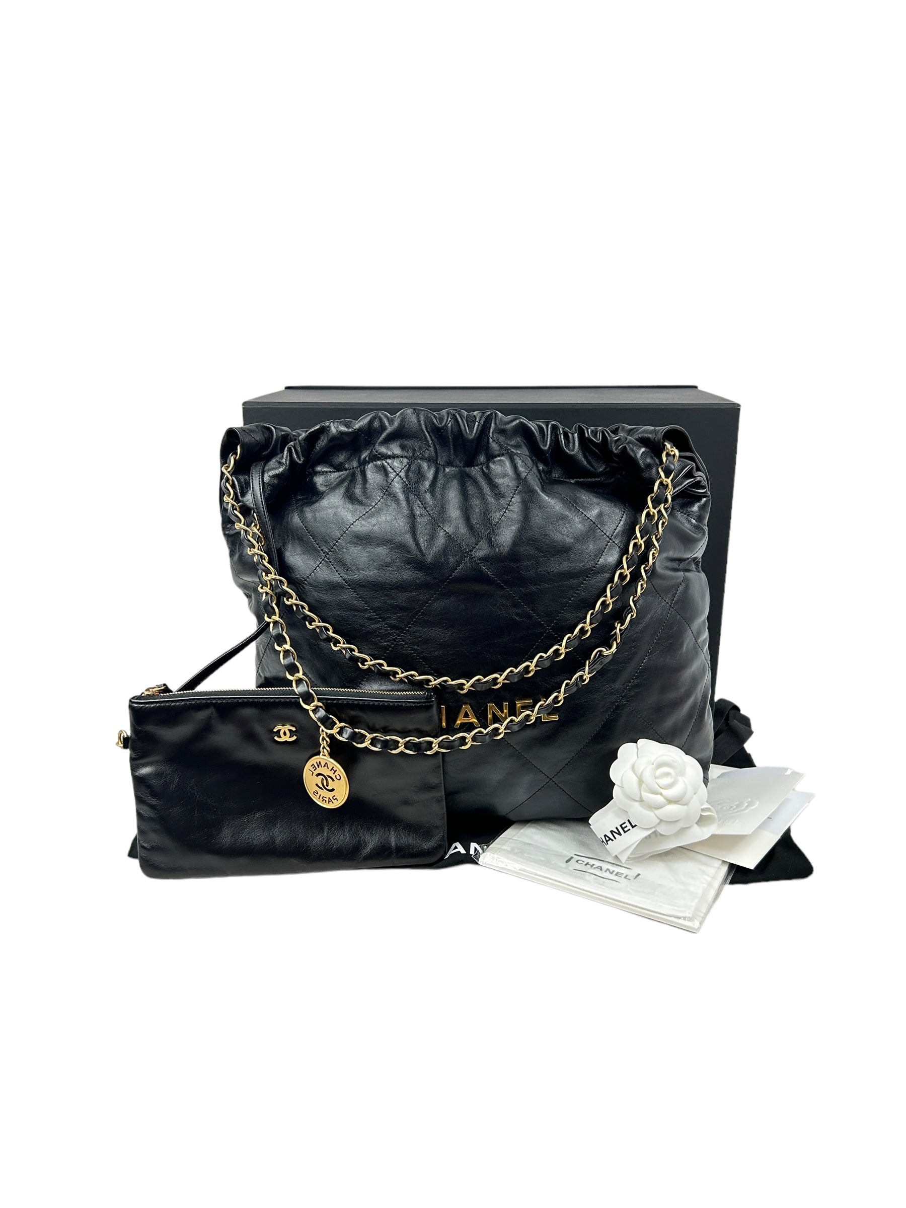 Black Small 22 Bag w/AGHW