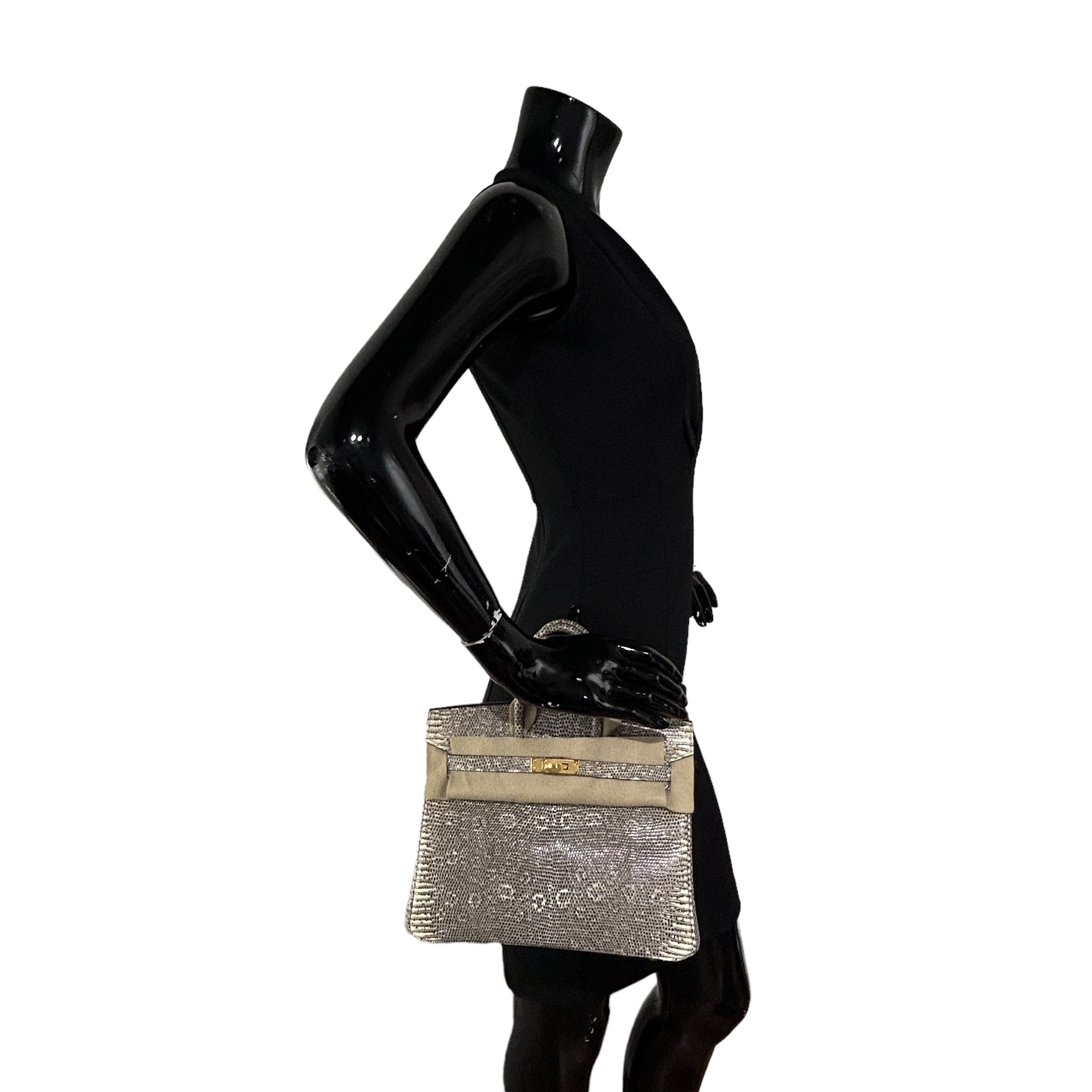 Lizard Natura Lisse Birkin 25 W/GHW - Haute Classics