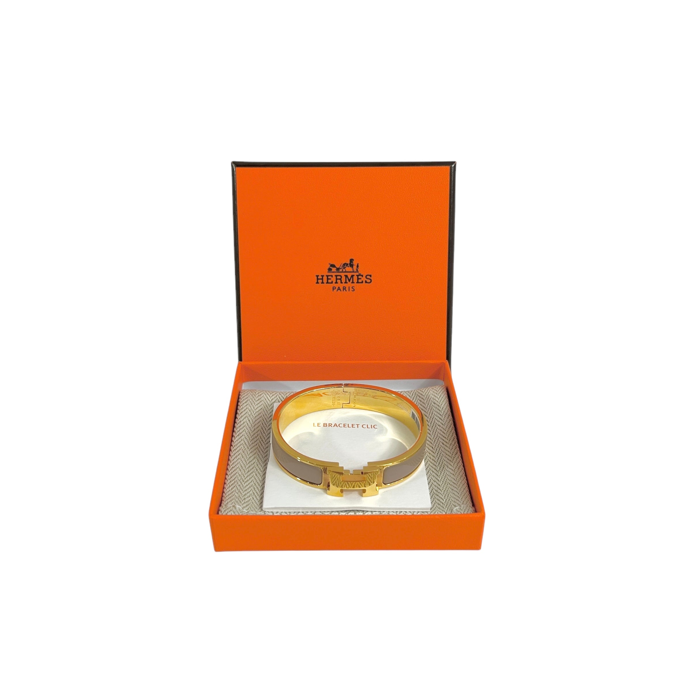 Yellow Gold Plated Marron Glace Clic H Bracelet