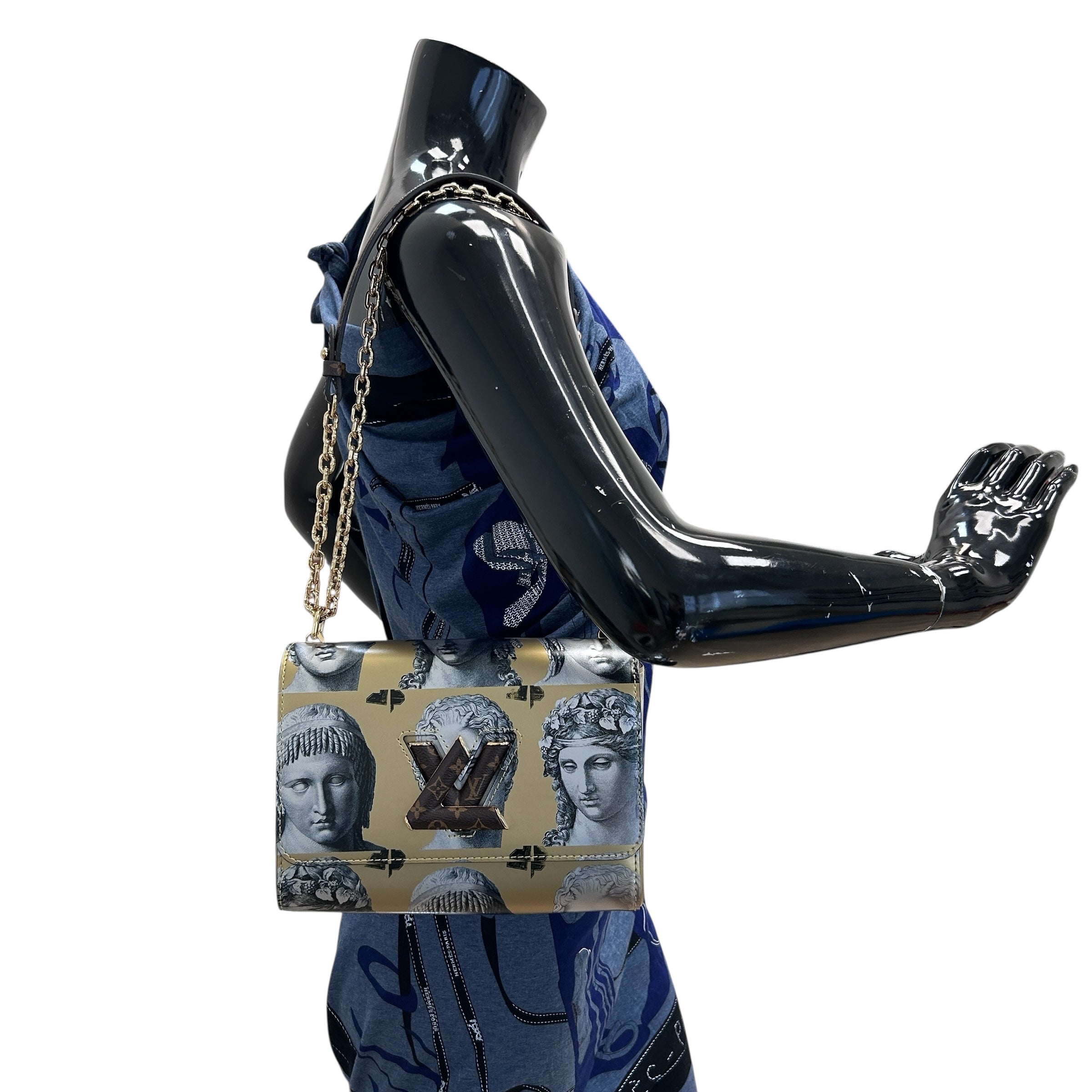 2021 Special Collection Faded Portrait Twist MM Bag w/GHW