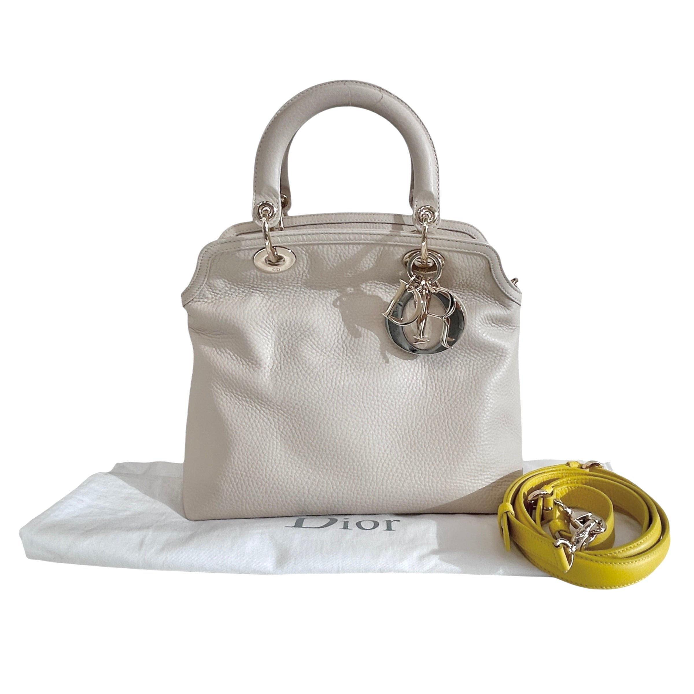 Beige Leather Granville 2 Way Bag w/GHW