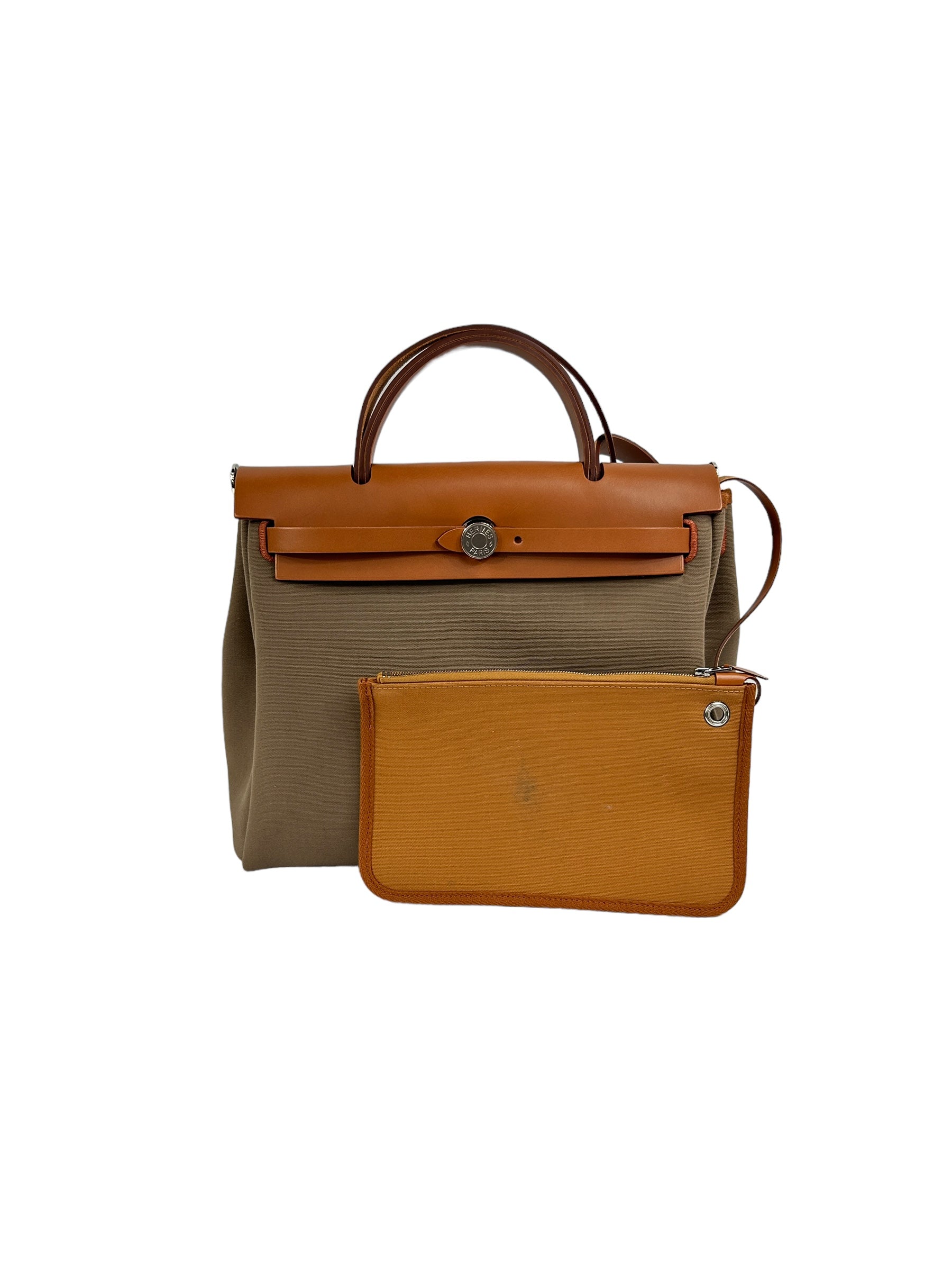 Herbag Etoupe/Dune/Fauve Zip 31 Retourne Verso Bag w/PHW