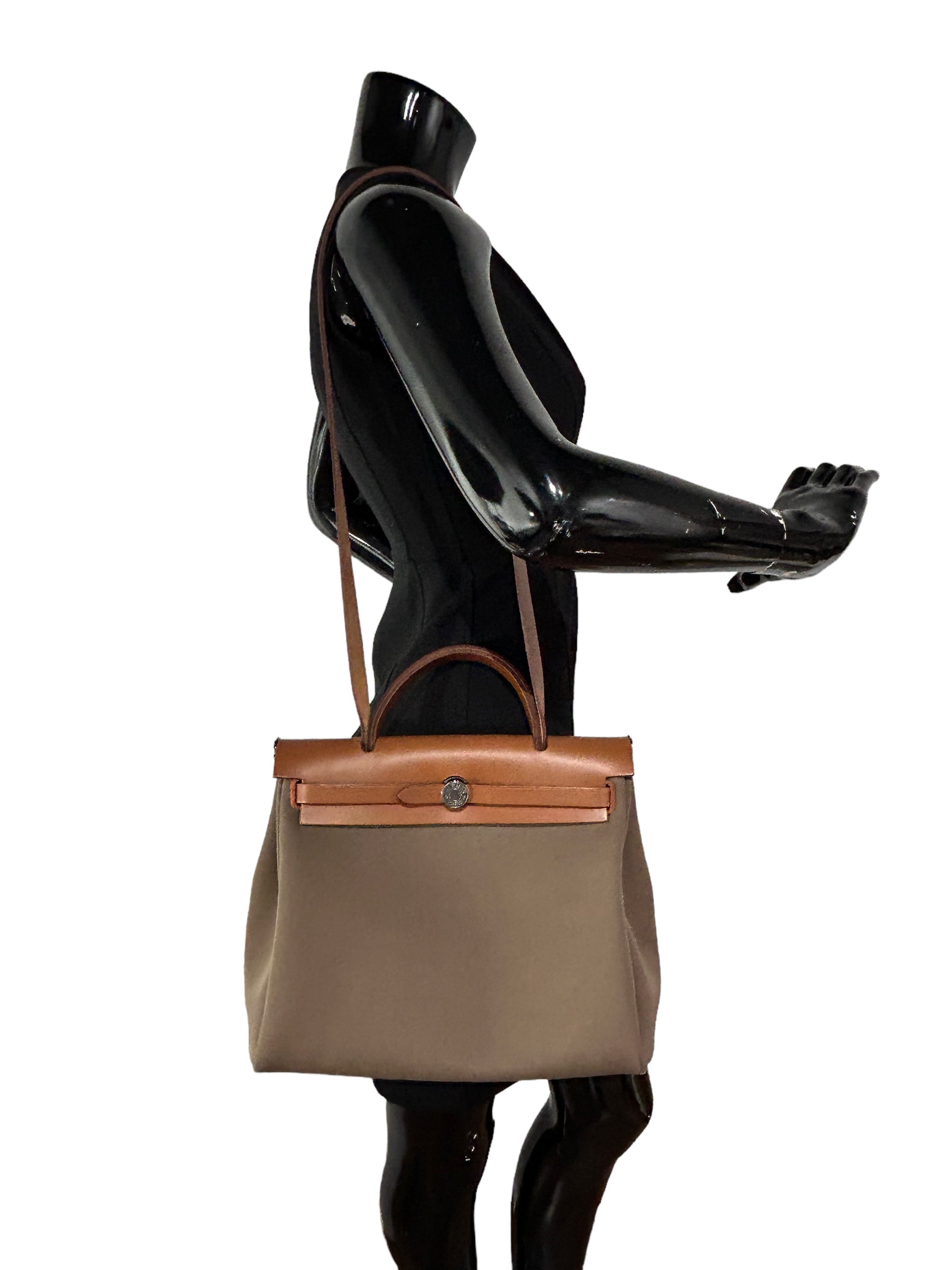 Herbag Etoupe/Dune/Fauve Zip 31 Retourne Verso Bag w/PHW