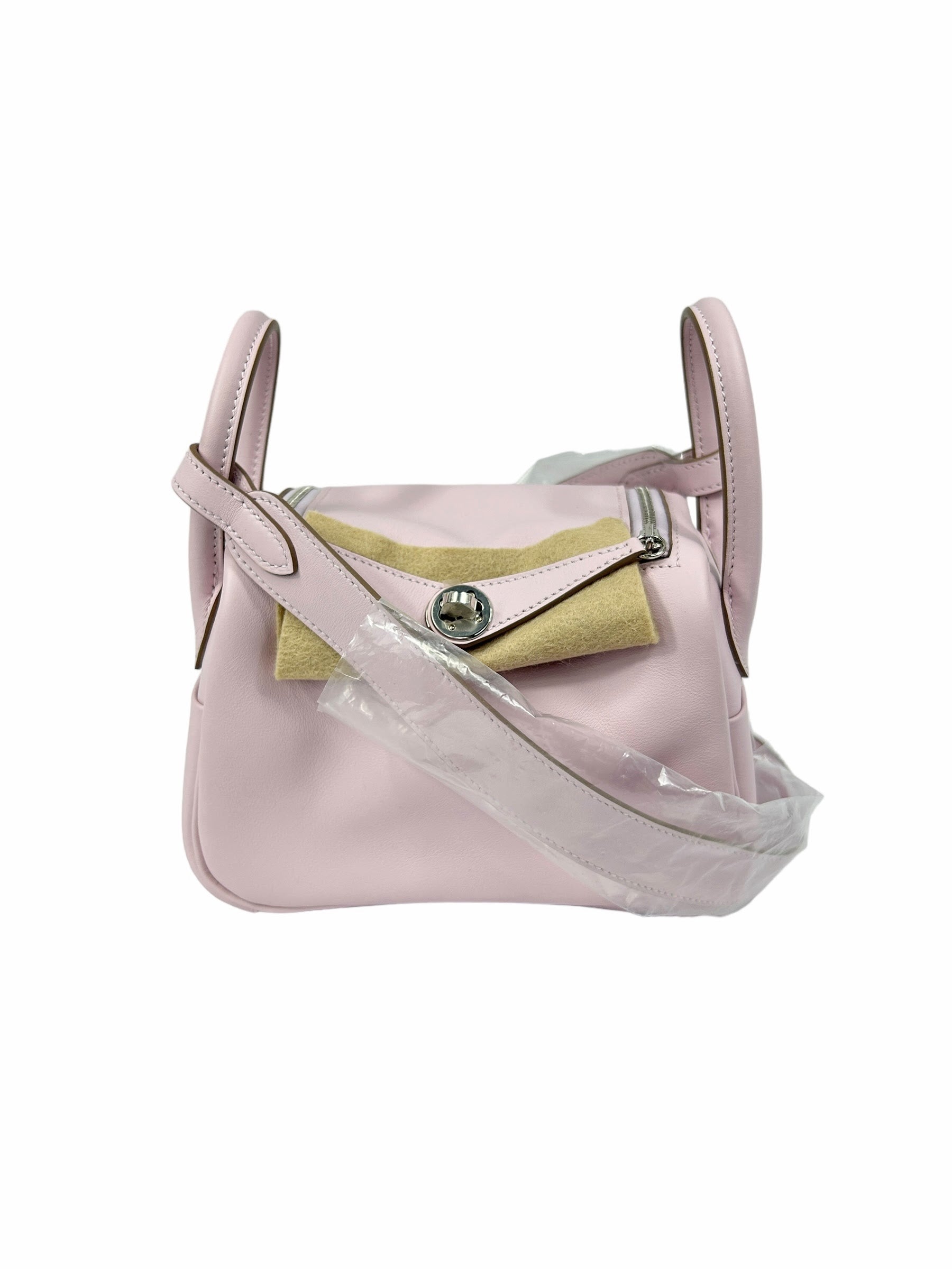 Mauve Pale/Gold Swift Leather Mini Lindy W/PHW