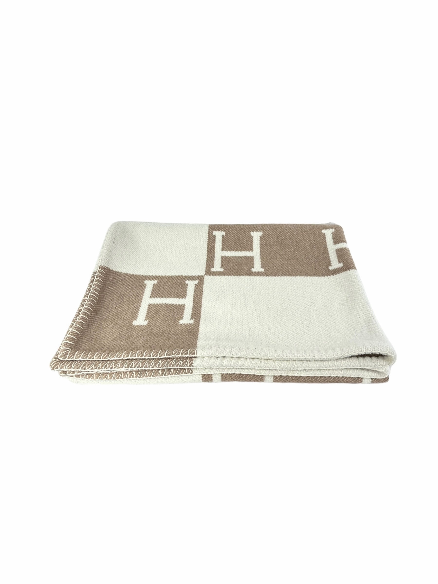 Camel/Encru Cashmere/Merino Wool Avalan Children's Throw Blanket