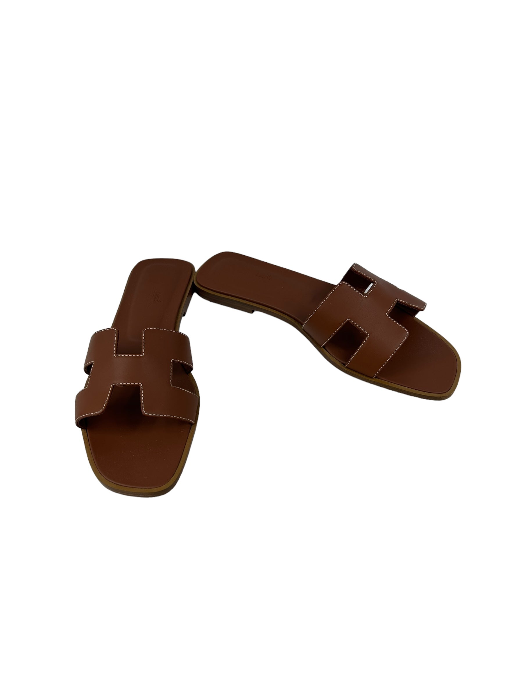 Gold Boxcalf Leather Oran Sandals