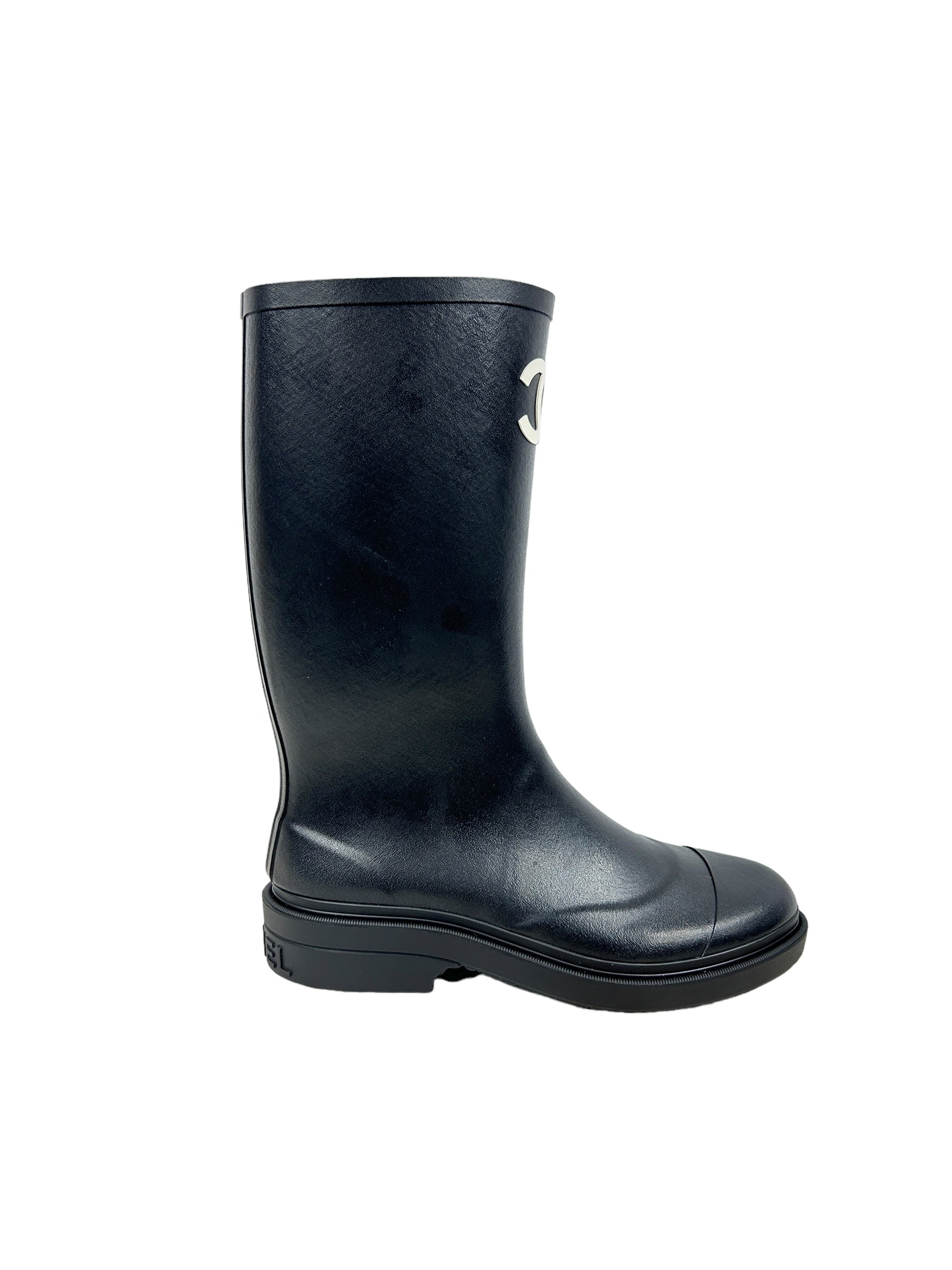 Black Rubber CC Rainboots