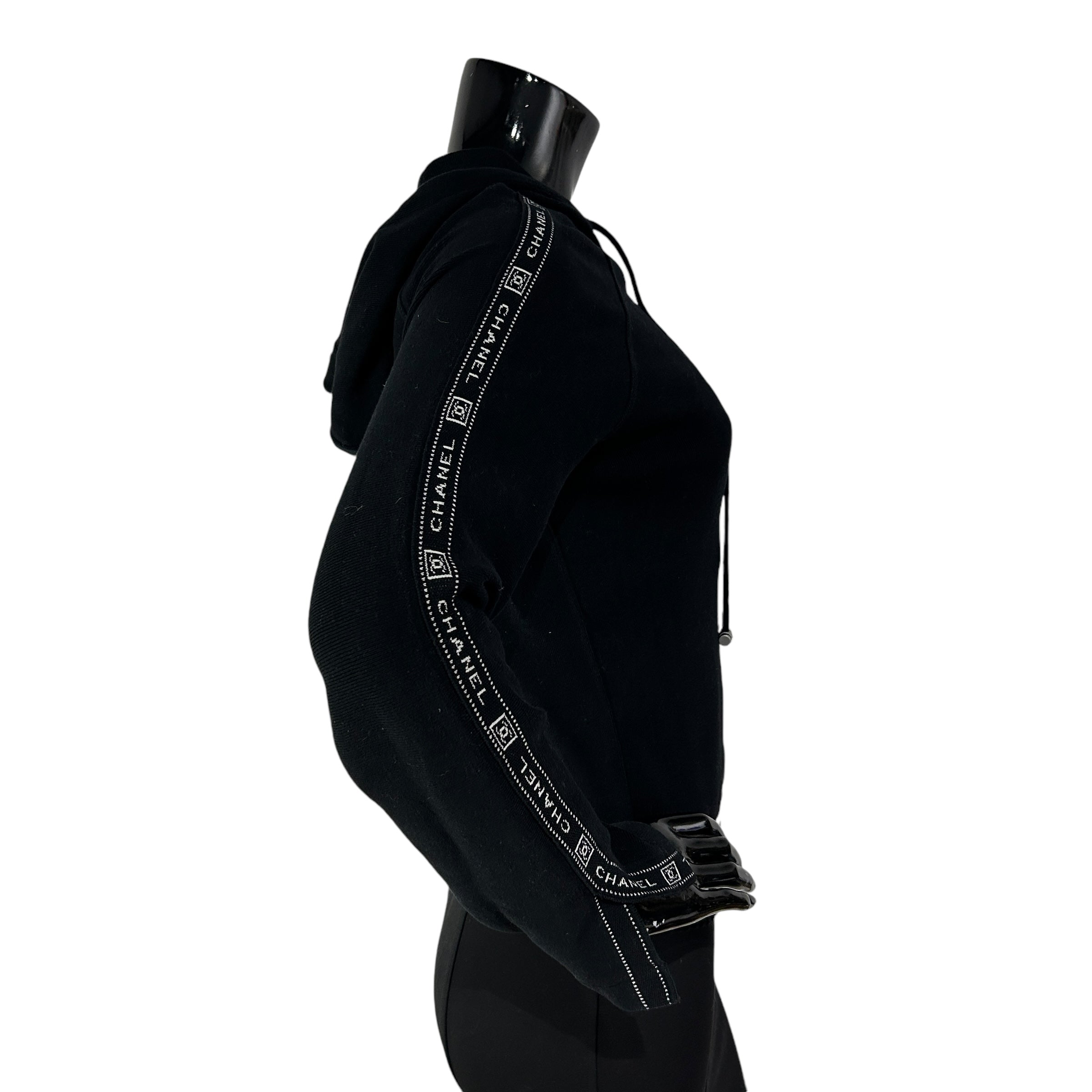 Vintage Black Cotton Hoodie w/CC logo w/SHW