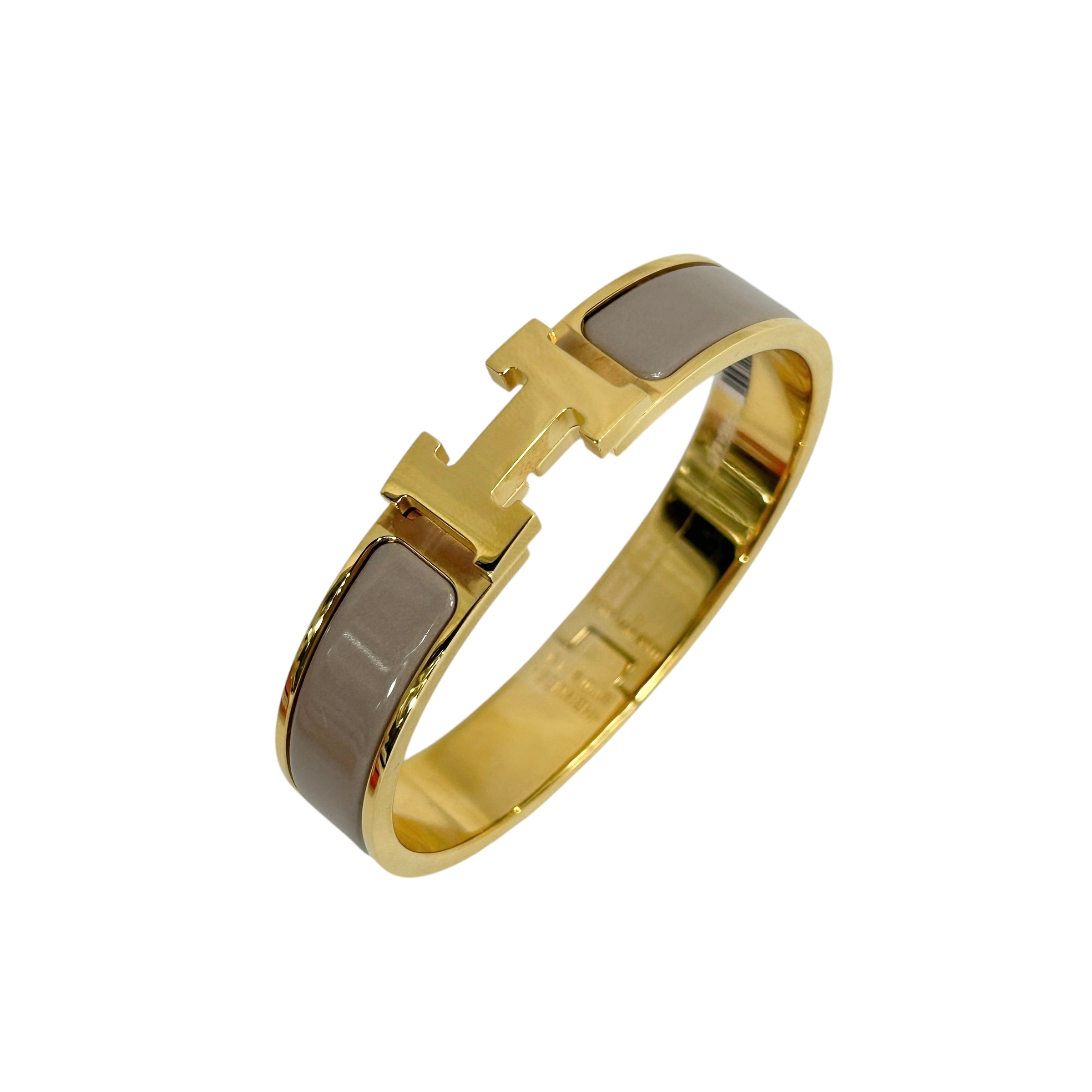 Yellow Gold Plated Marron Glace Clic H Bracelet
