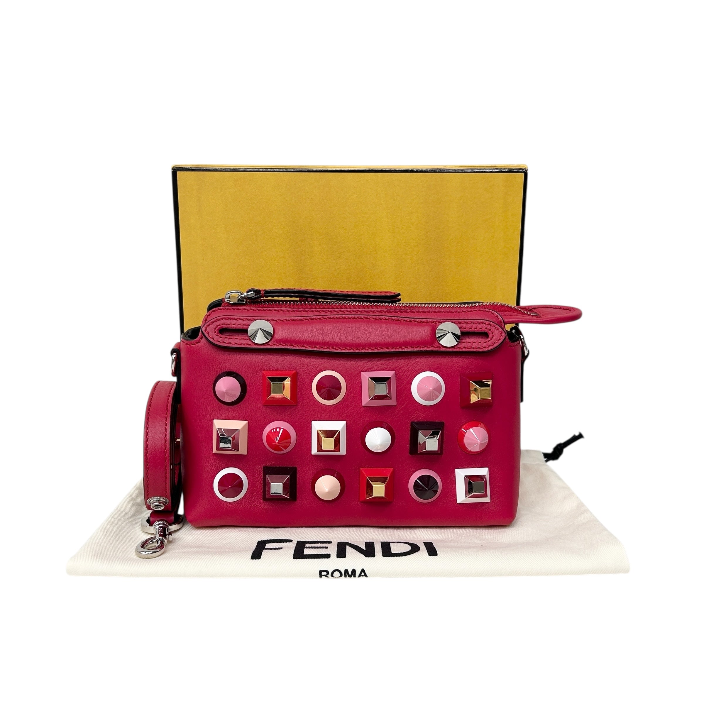 Red Mini Studded By The Way Bag w/SHW