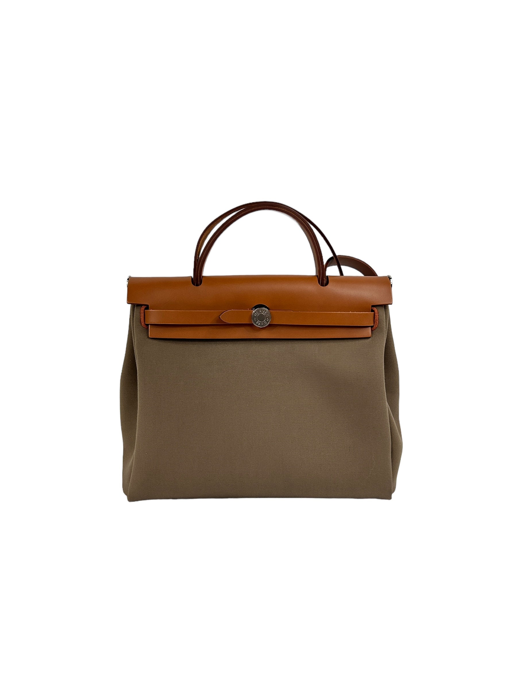 Herbag Etoupe/Dune/Fauve Zip 31 Retourne Verso Bag w/PHW