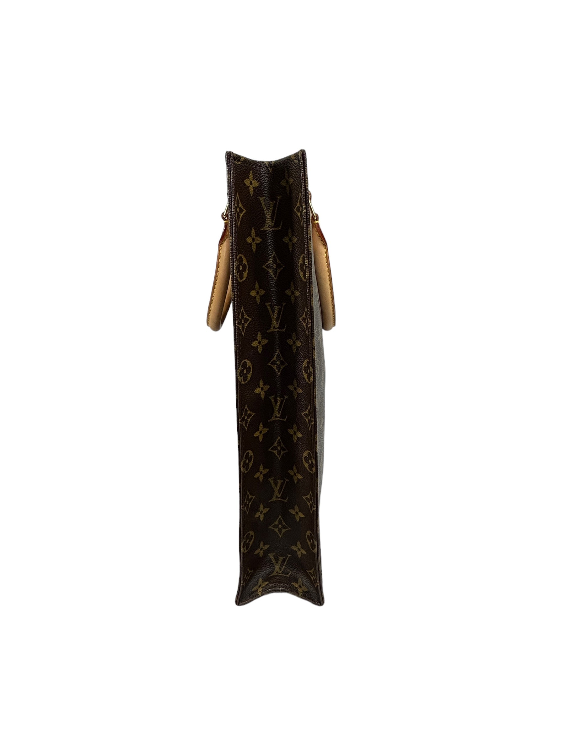Monogram Coated Canvas Sac Plat Brown Bag w/GHW